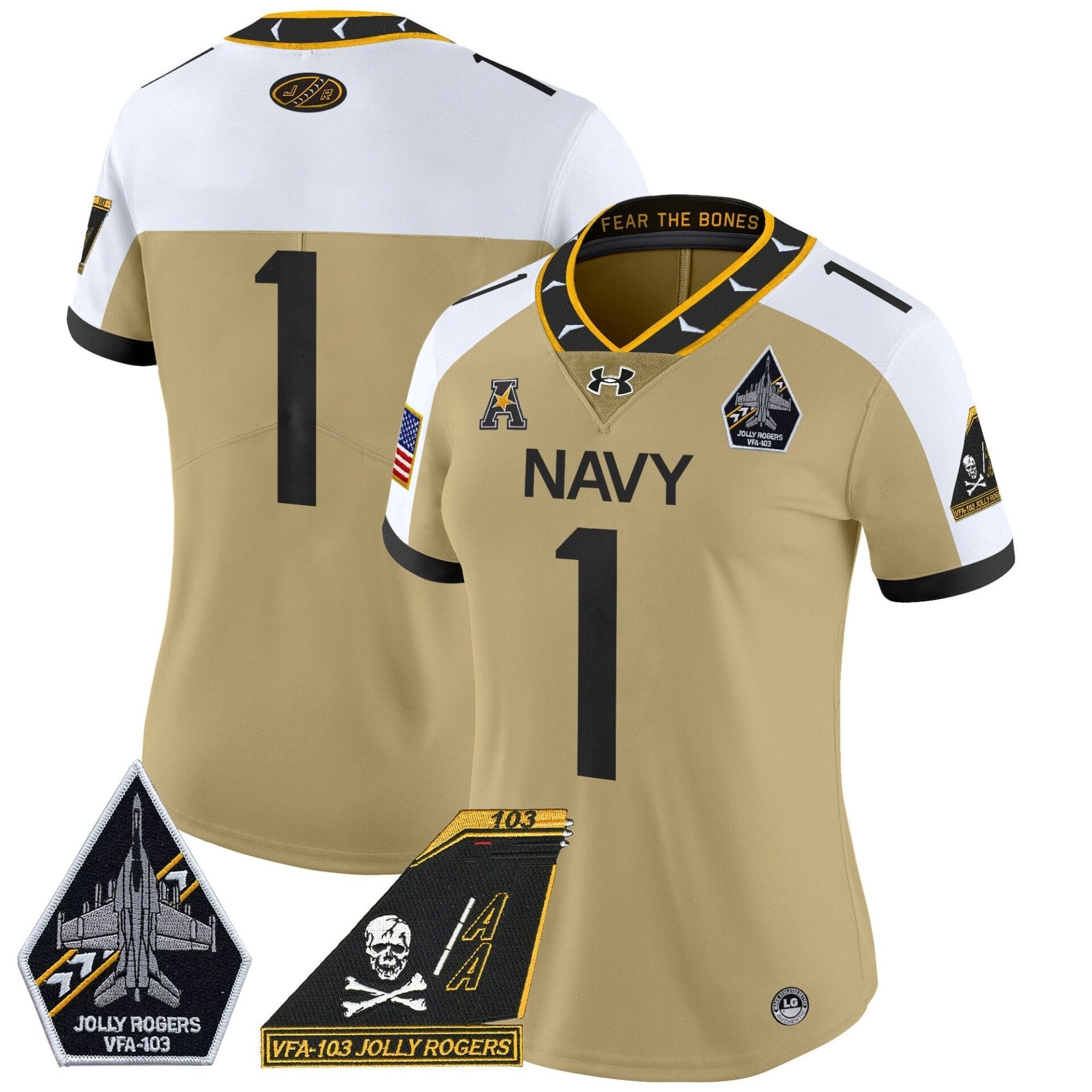 Navy Midshipmen 2024 Jolly Rogers Patch Vapor Limited Jersey - All Stitched - Image 29