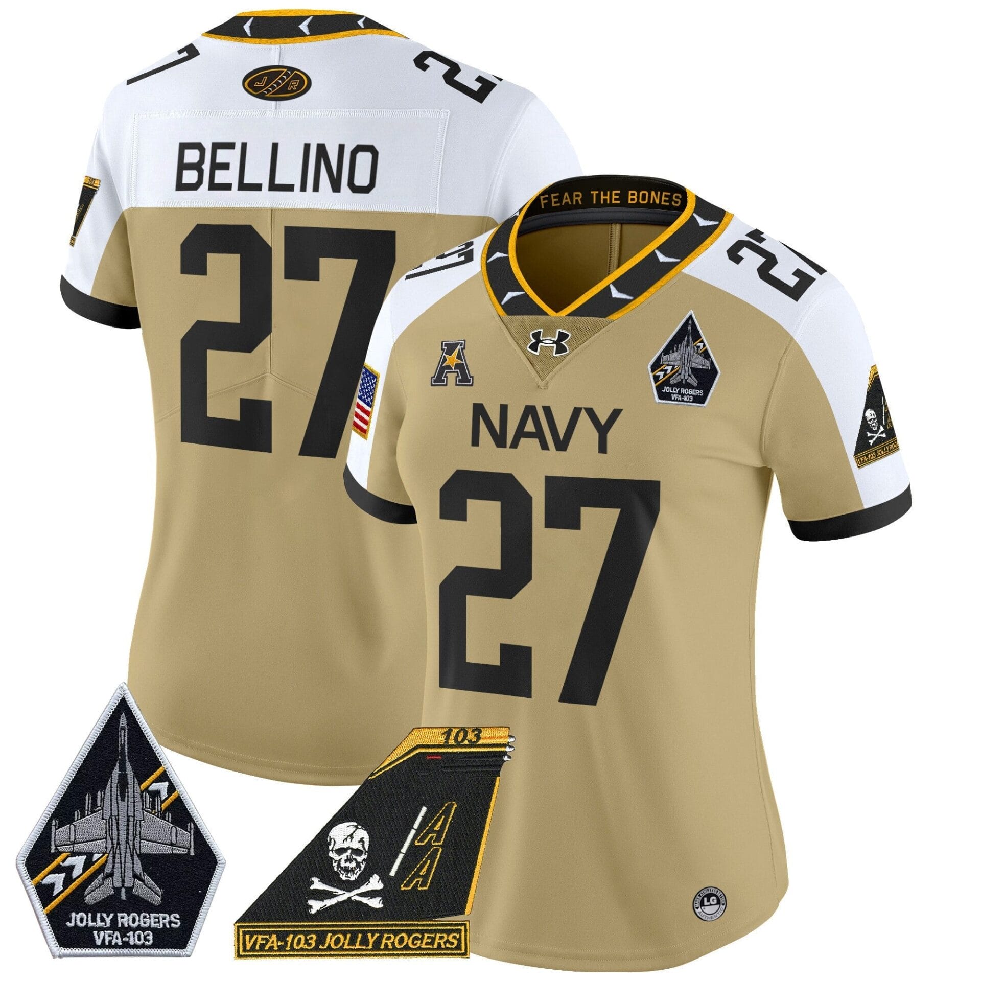 Navy Midshipmen 2024 Jolly Rogers Patch Vapor Limited Jersey - All Stitched - Image 26