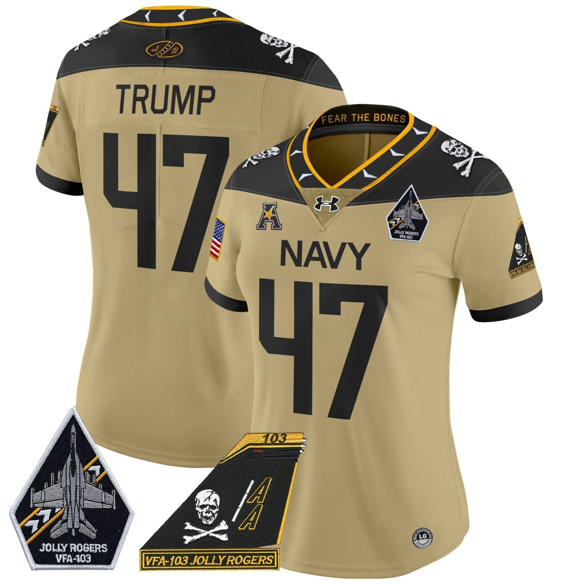 Navy Midshipmen 2024 Jolly Rogers Patch Vapor Limited Jersey - All Stitched - Image 47