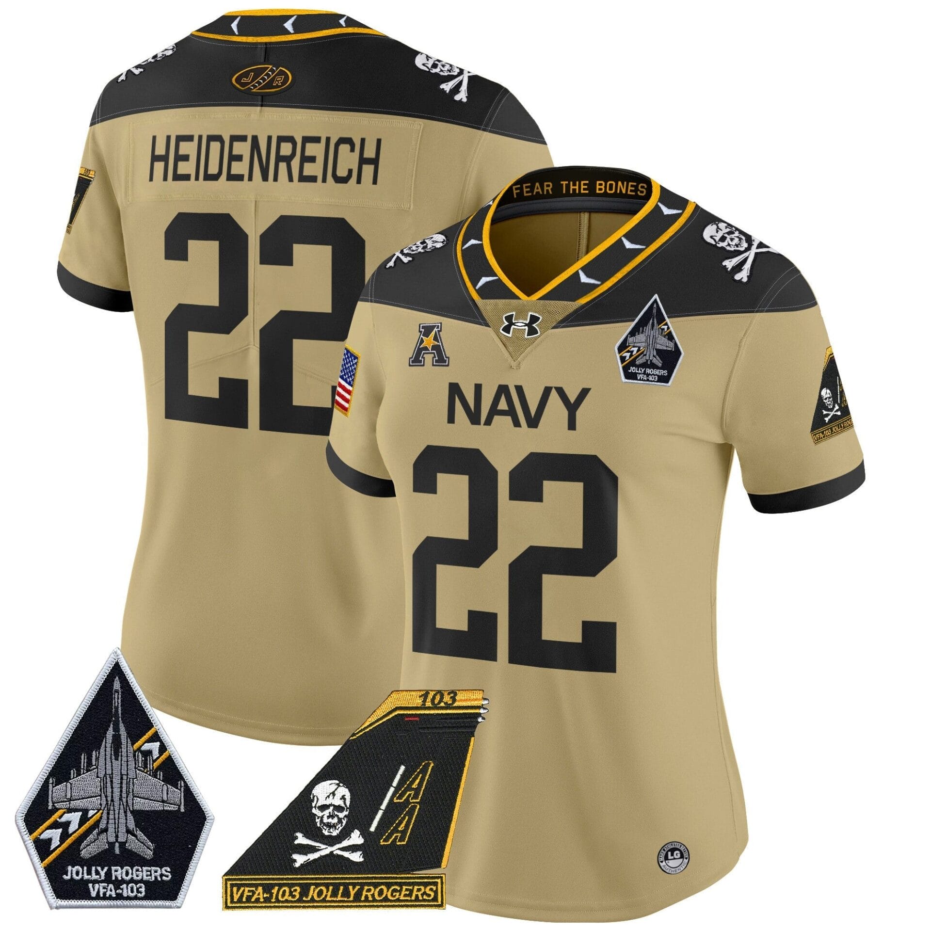 Navy Midshipmen 2024 Jolly Rogers Patch Vapor Limited Jersey - All Stitched - Image 42