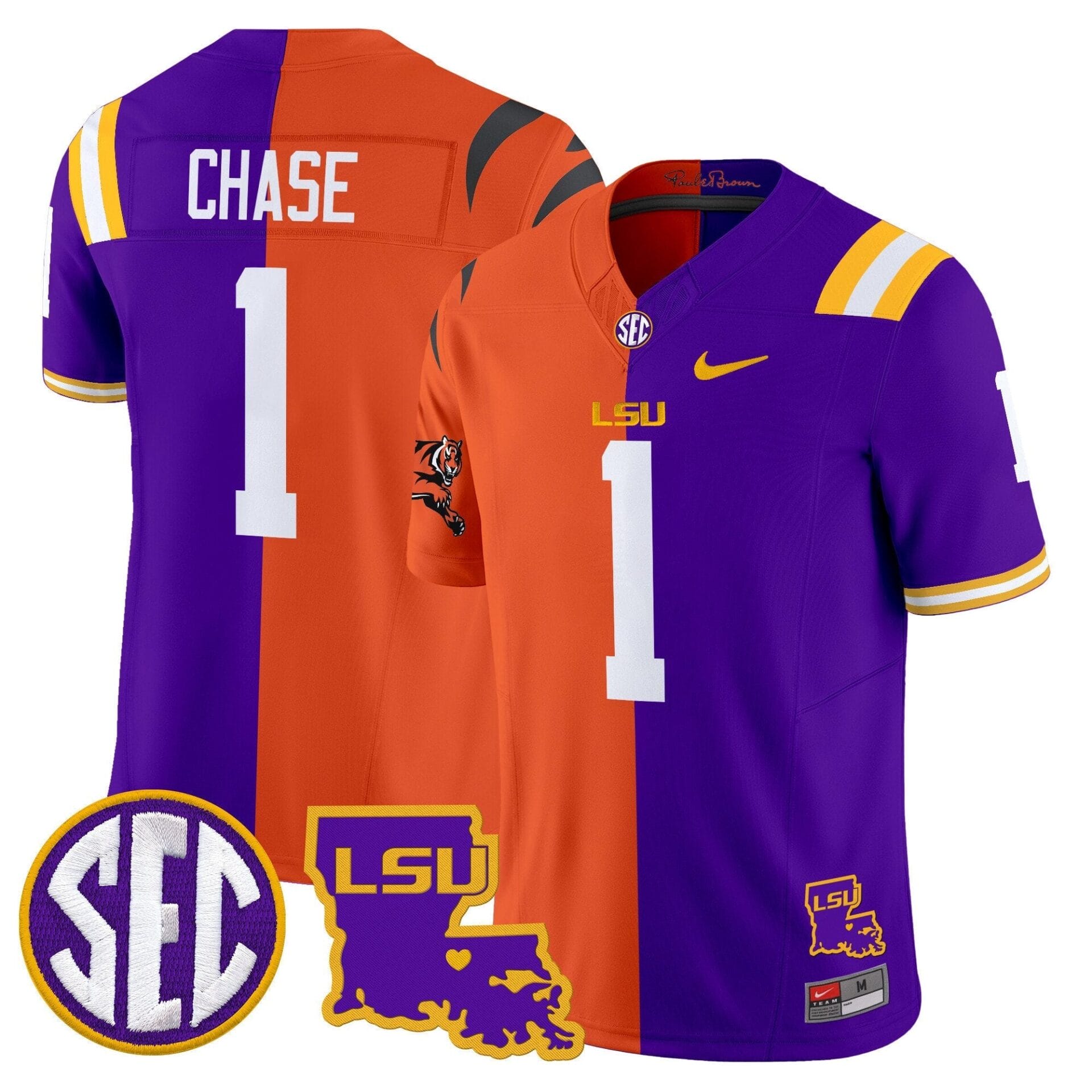 LSU Tiger Split Vapor Limited Jersey - All Stitched - Image 4