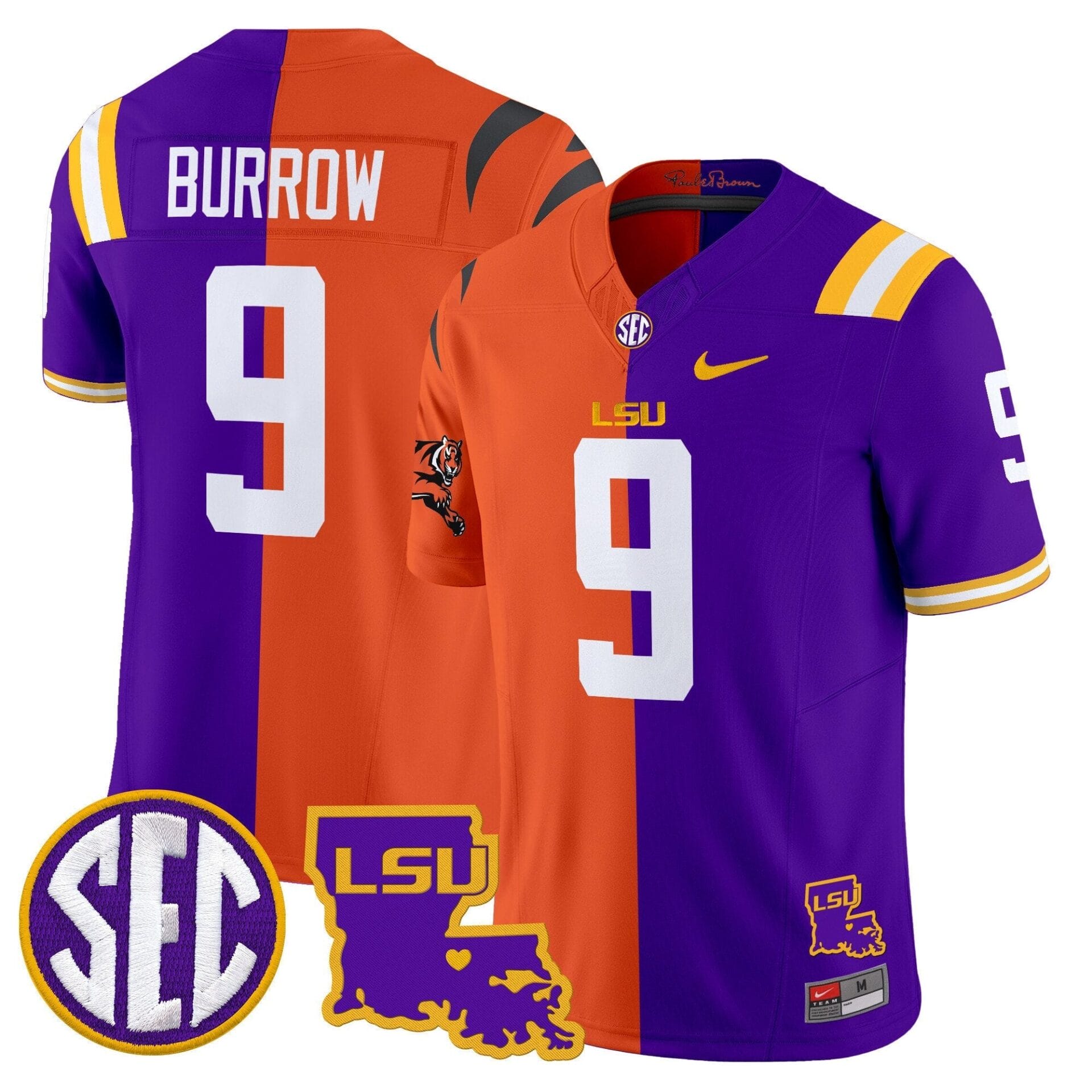 LSU Tiger Split Vapor Limited Jersey - All Stitched - Image 3