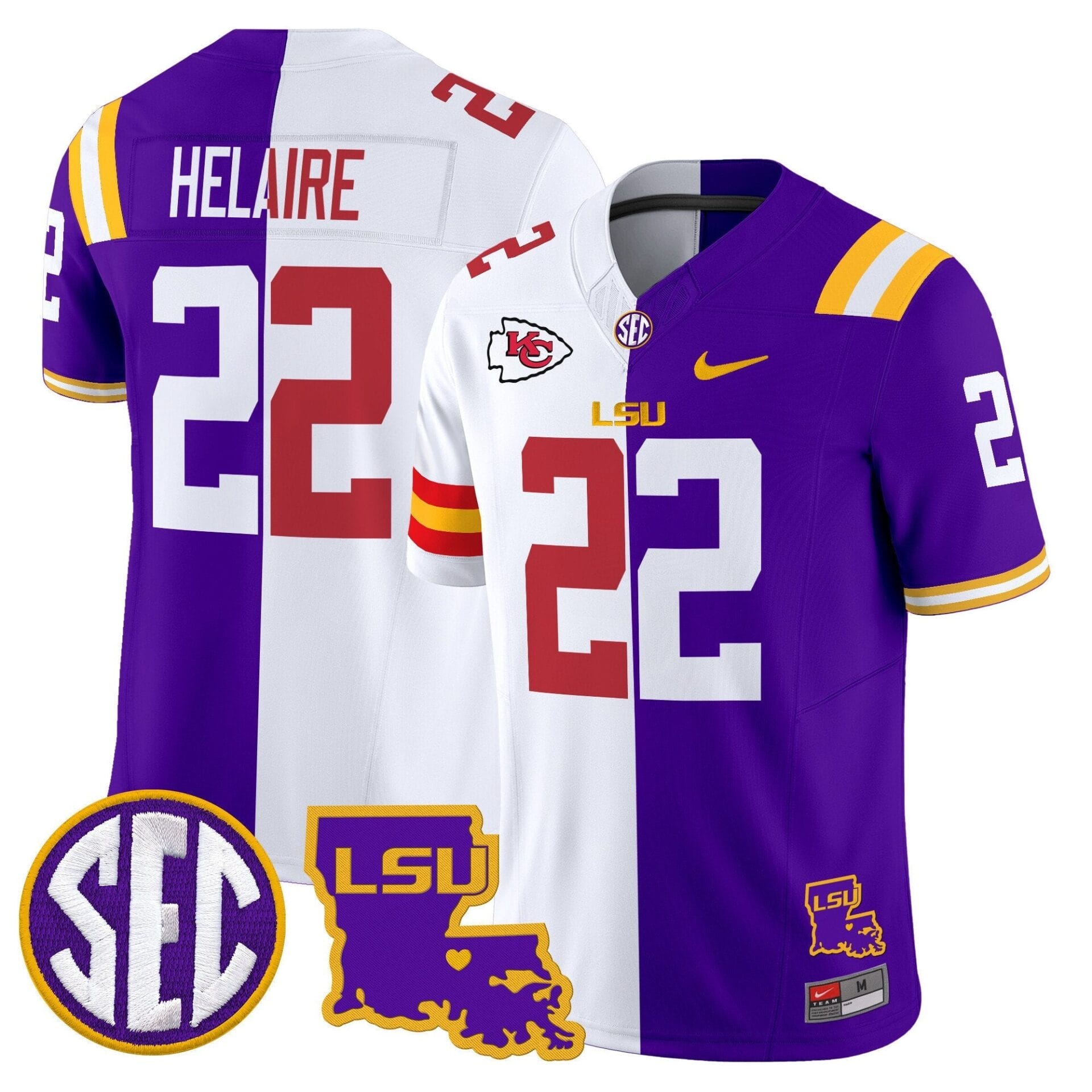 LSU Tiger Split Vapor Limited Jersey - All Stitched - Image 6
