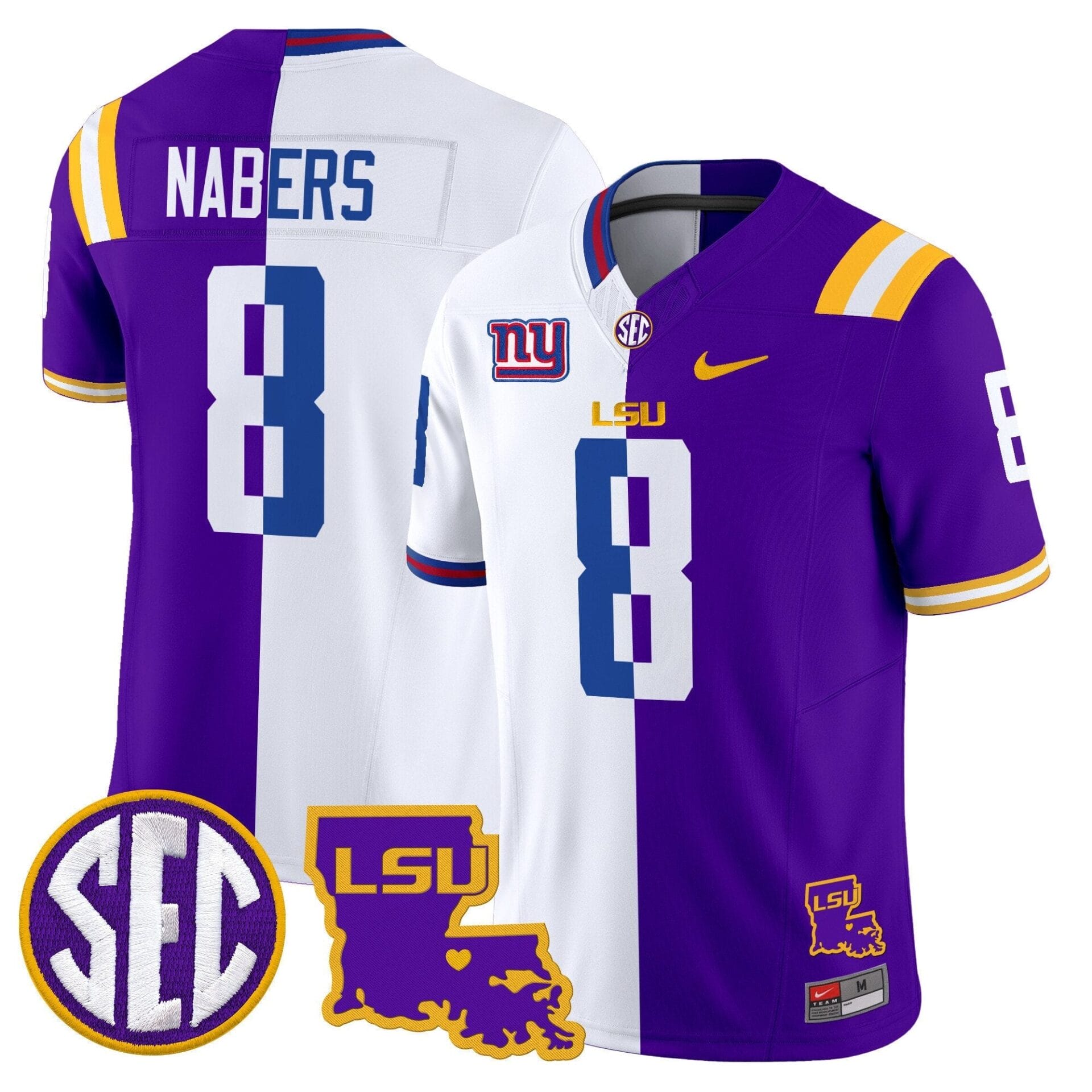LSU Tiger Split Vapor Limited Jersey - All Stitched - Image 8