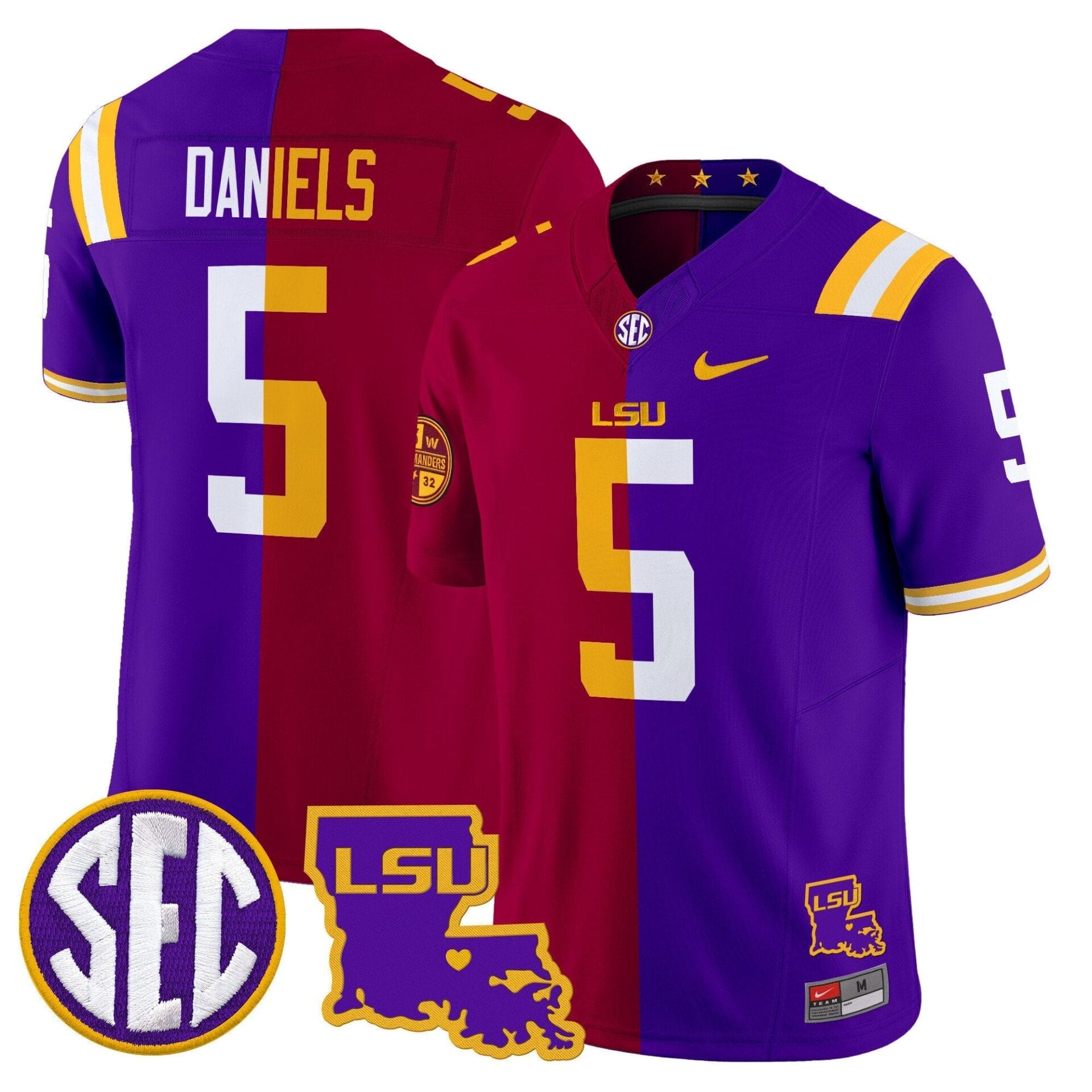 LSU Tiger Split Vapor Limited Jersey - All Stitched - Image 2