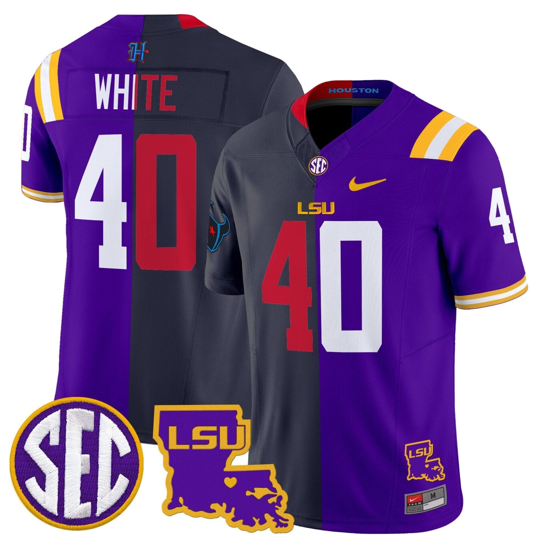 LSU Tiger Split Vapor Limited Jersey - All Stitched - Image 5