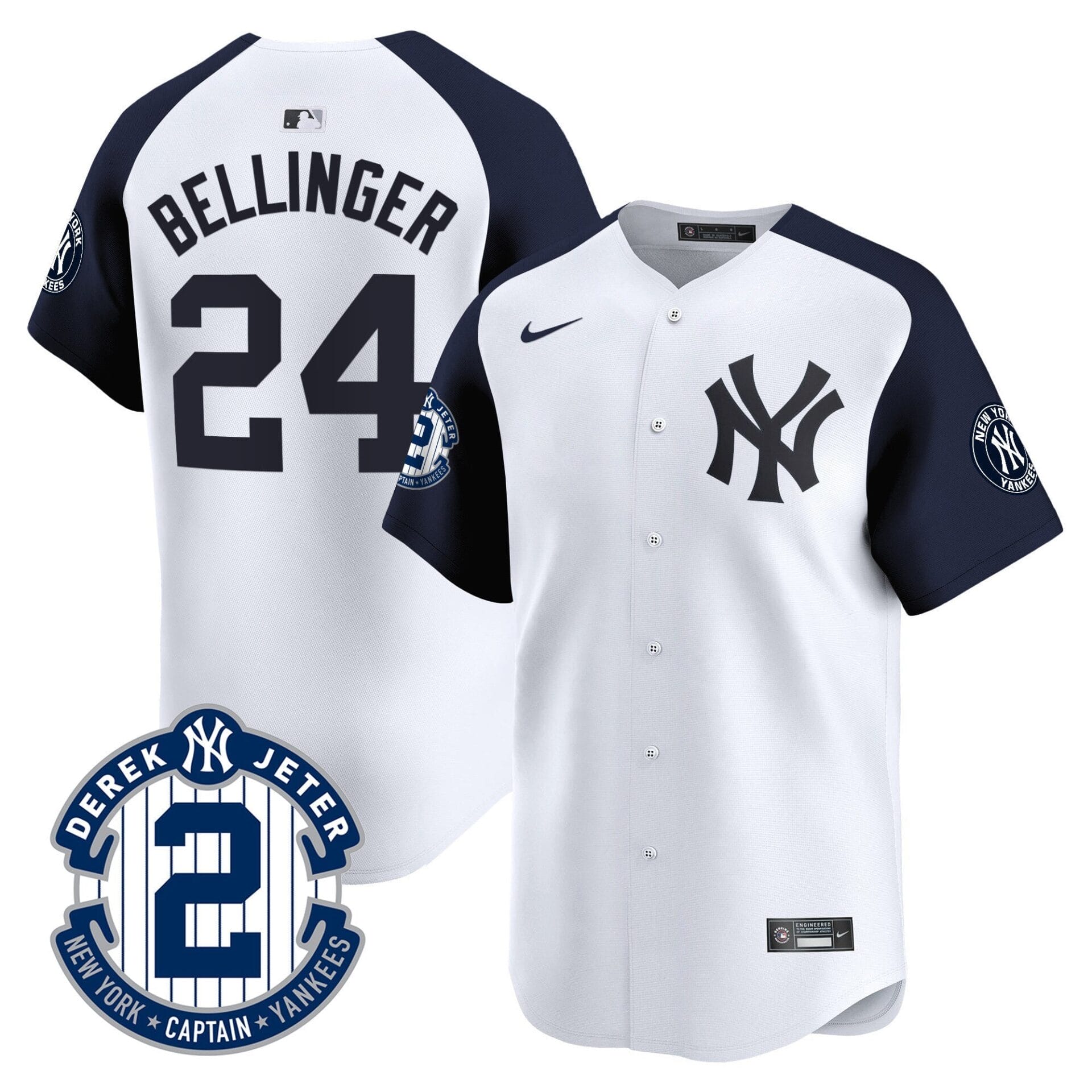Yankees Derek Jeter Patch Vapor Premier Limited Jersey - All Stitched - Image 53