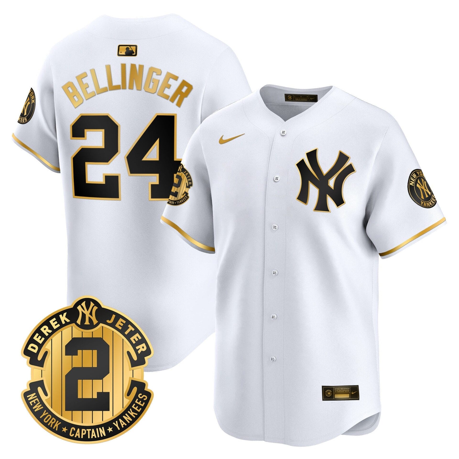 Yankees Derek Jeter Patch Vapor Premier Limited Jersey - All Stitched - Image 17
