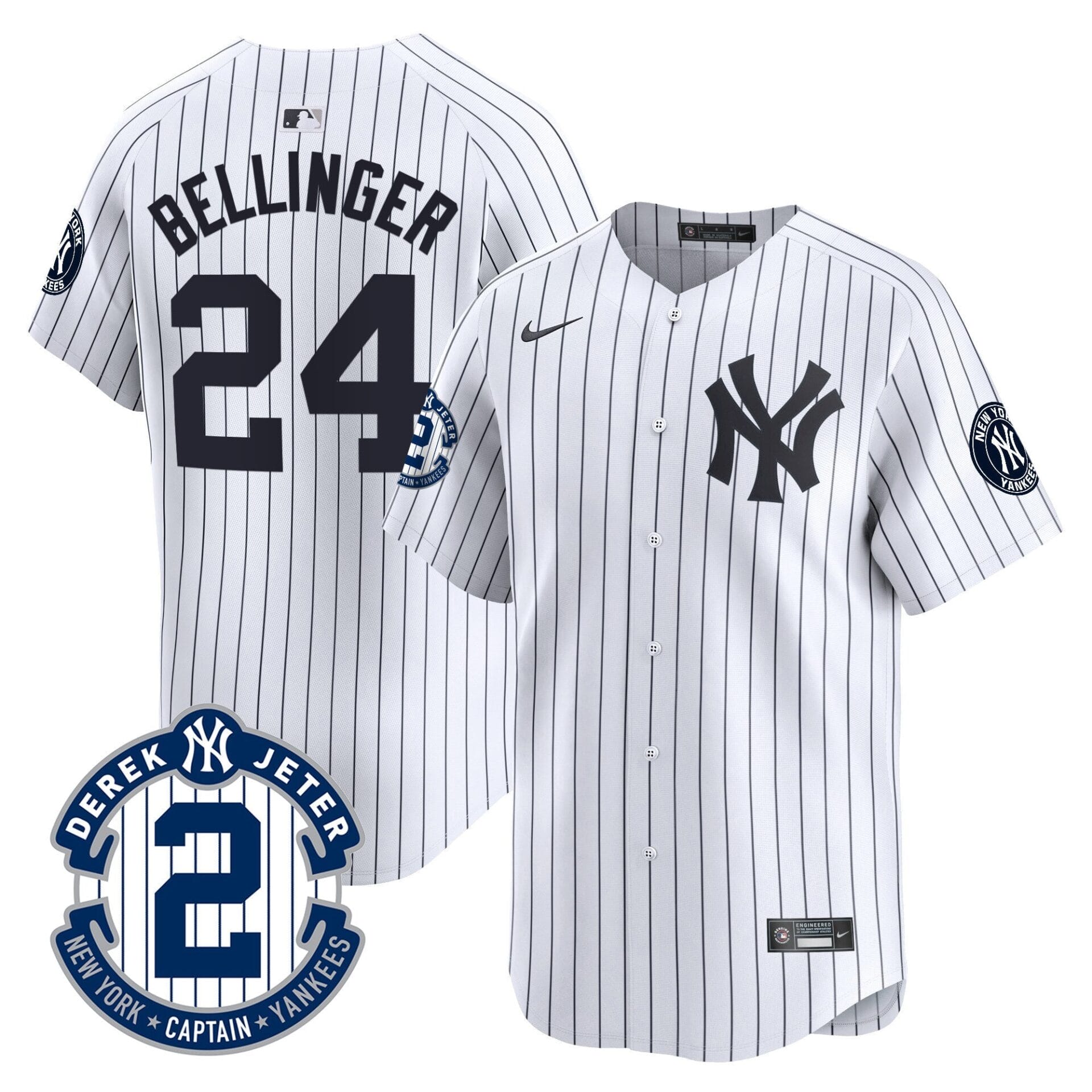 Yankees Derek Jeter Patch Vapor Premier Limited Jersey - All Stitched - Image 26