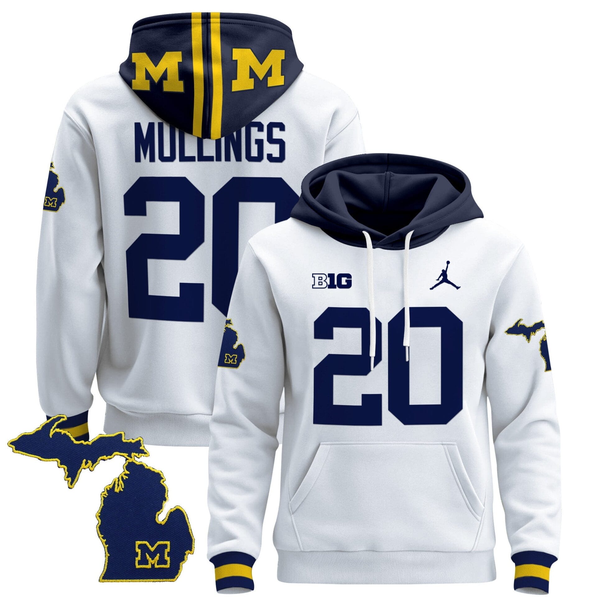 Michigan Wolverines 2024 Pullover Hoodie - All Stitched - Image 38