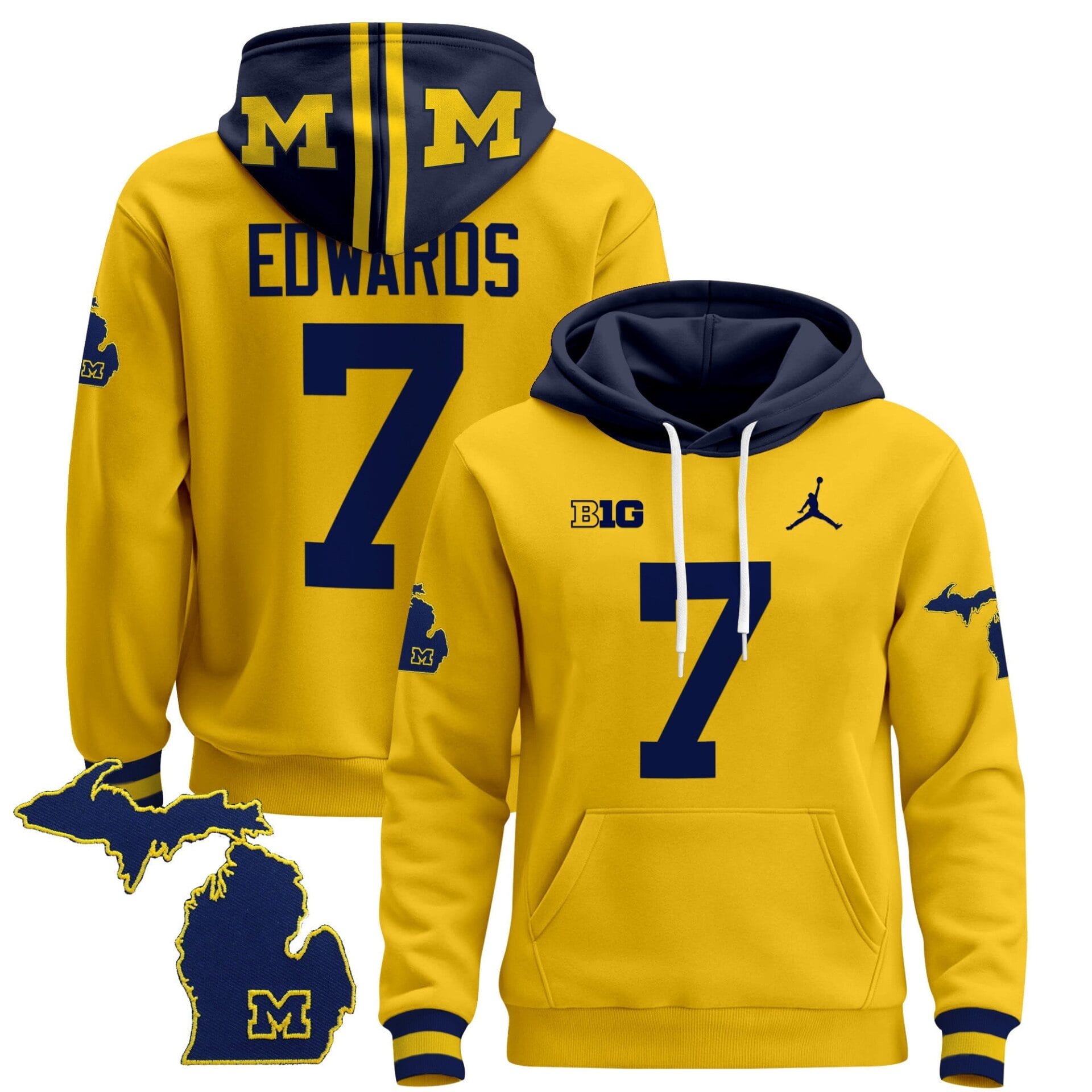 Michigan Wolverines 2024 Pullover Hoodie - All Stitched - Image 32