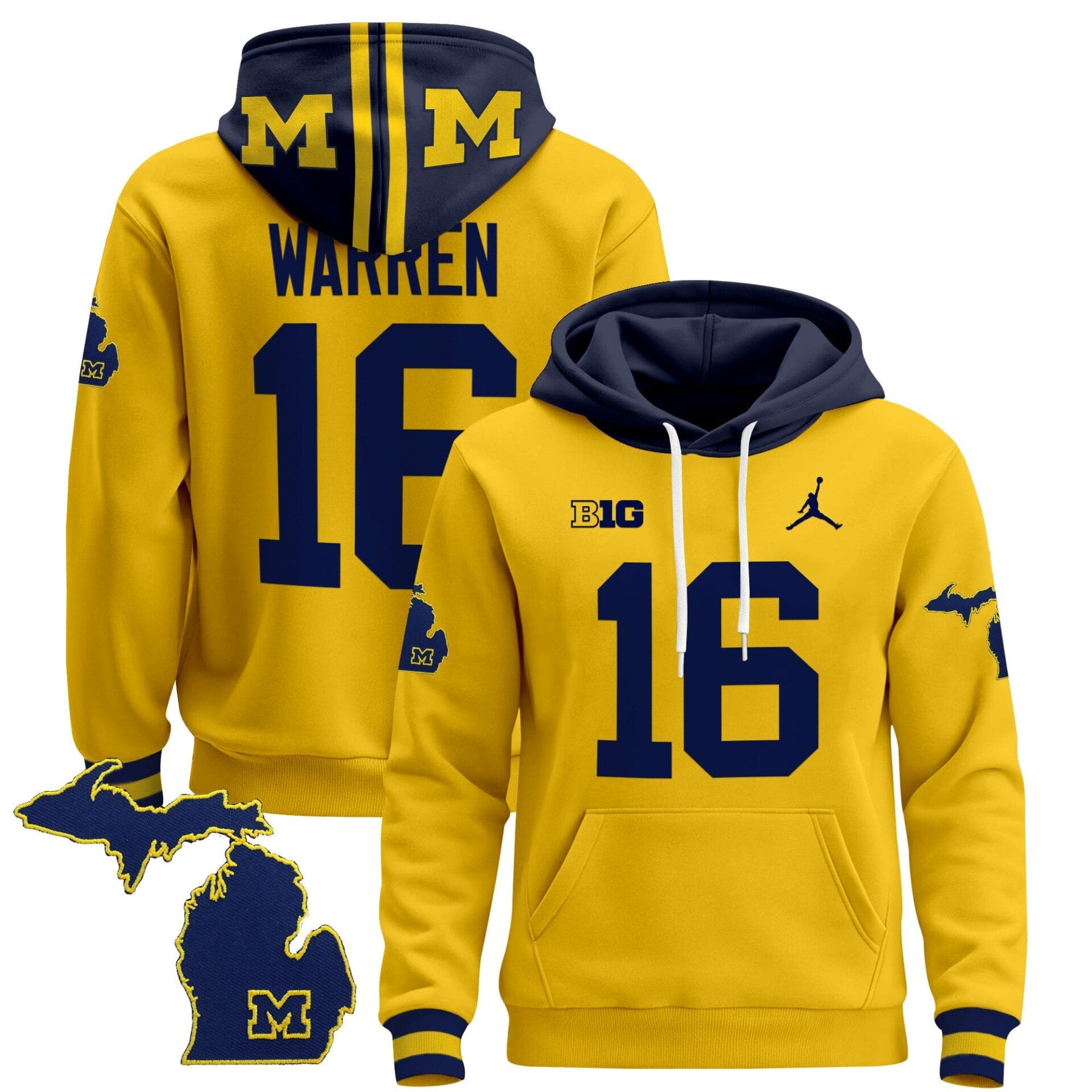 Michigan Wolverines 2024 Pullover Hoodie - All Stitched - Image 28