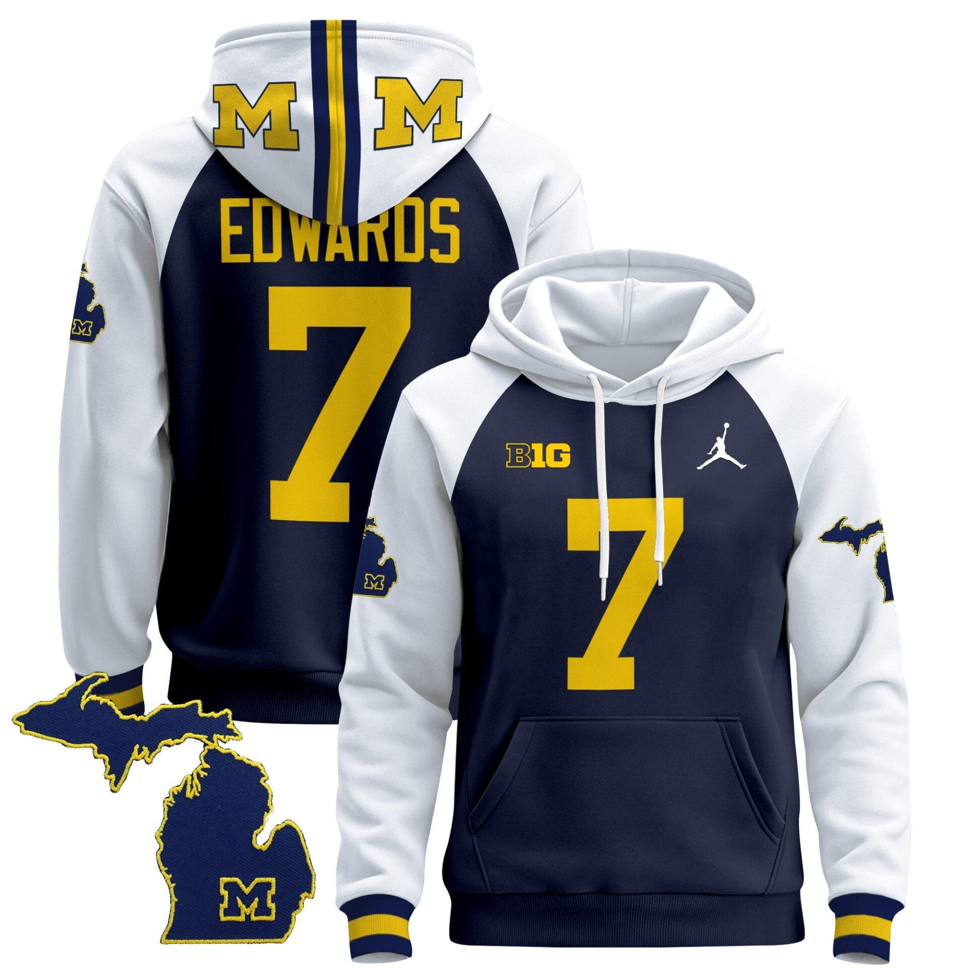 Michigan Wolverines 2024 Pullover Hoodie - All Stitched - Image 5