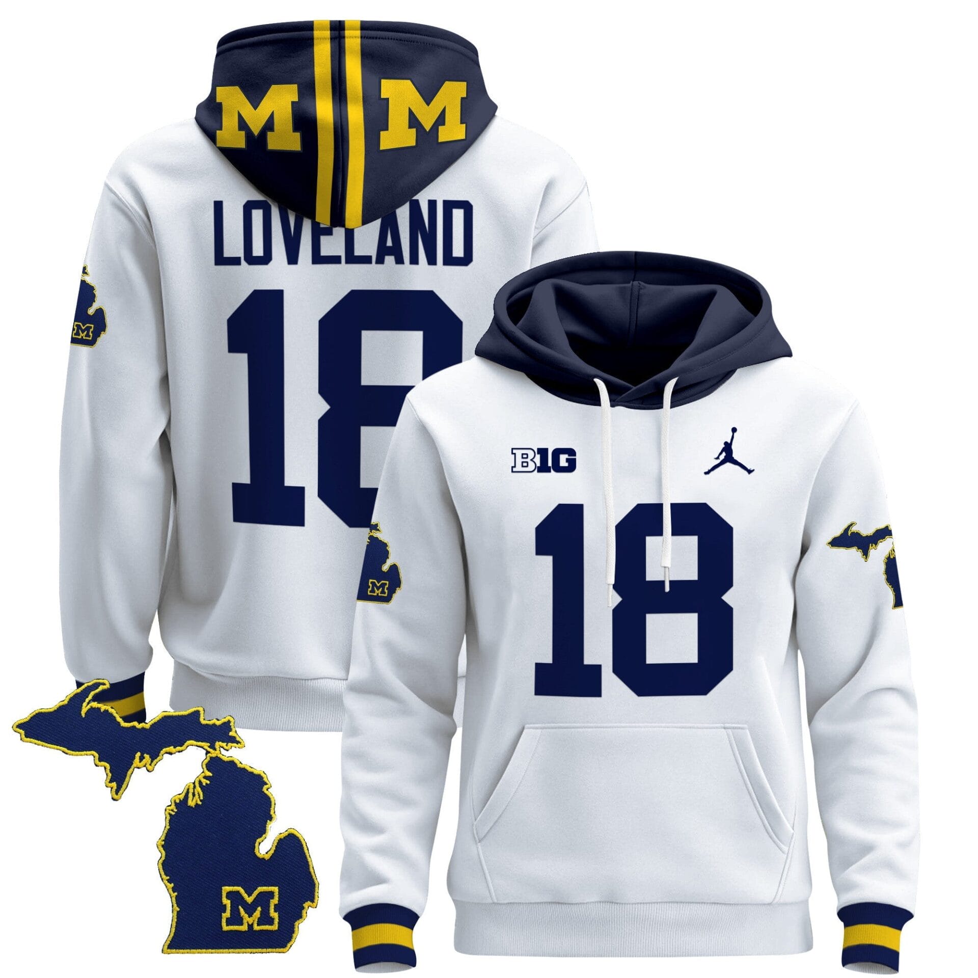 Michigan Wolverines 2024 Pullover Hoodie - All Stitched - Image 39