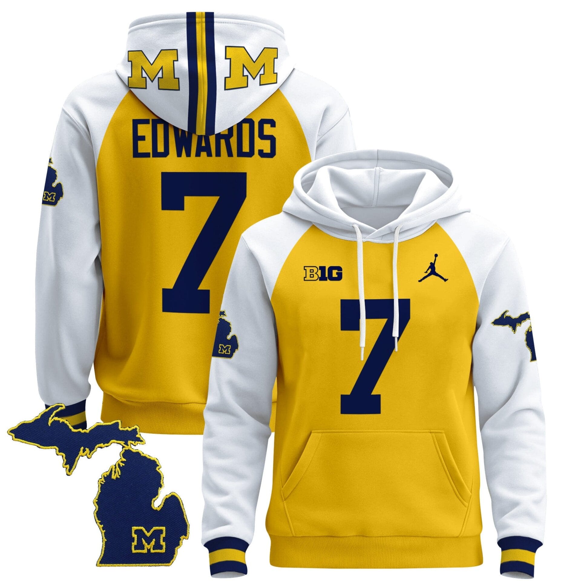 Michigan Wolverines 2024 Pullover Hoodie - All Stitched - Image 14