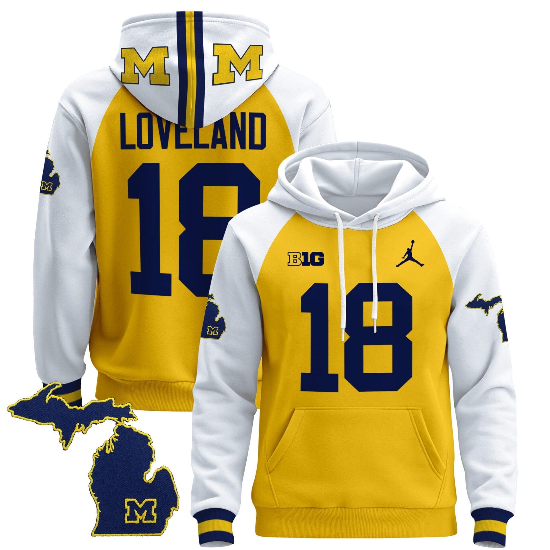 Michigan Wolverines 2024 Pullover Hoodie - All Stitched - Image 12