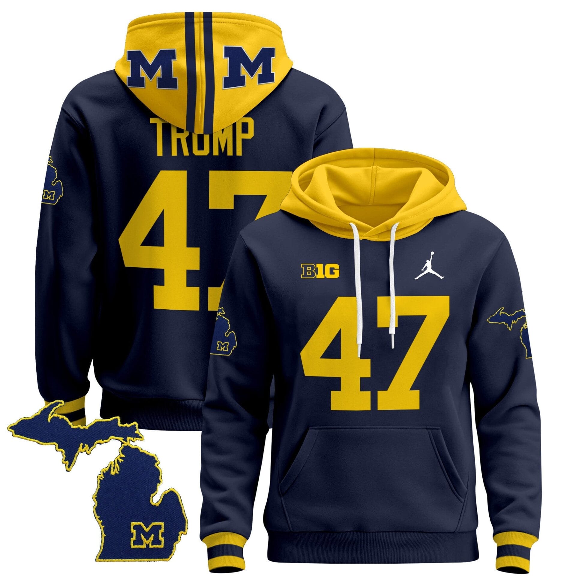 Michigan Wolverines 2024 Pullover Hoodie - All Stitched - Image 26