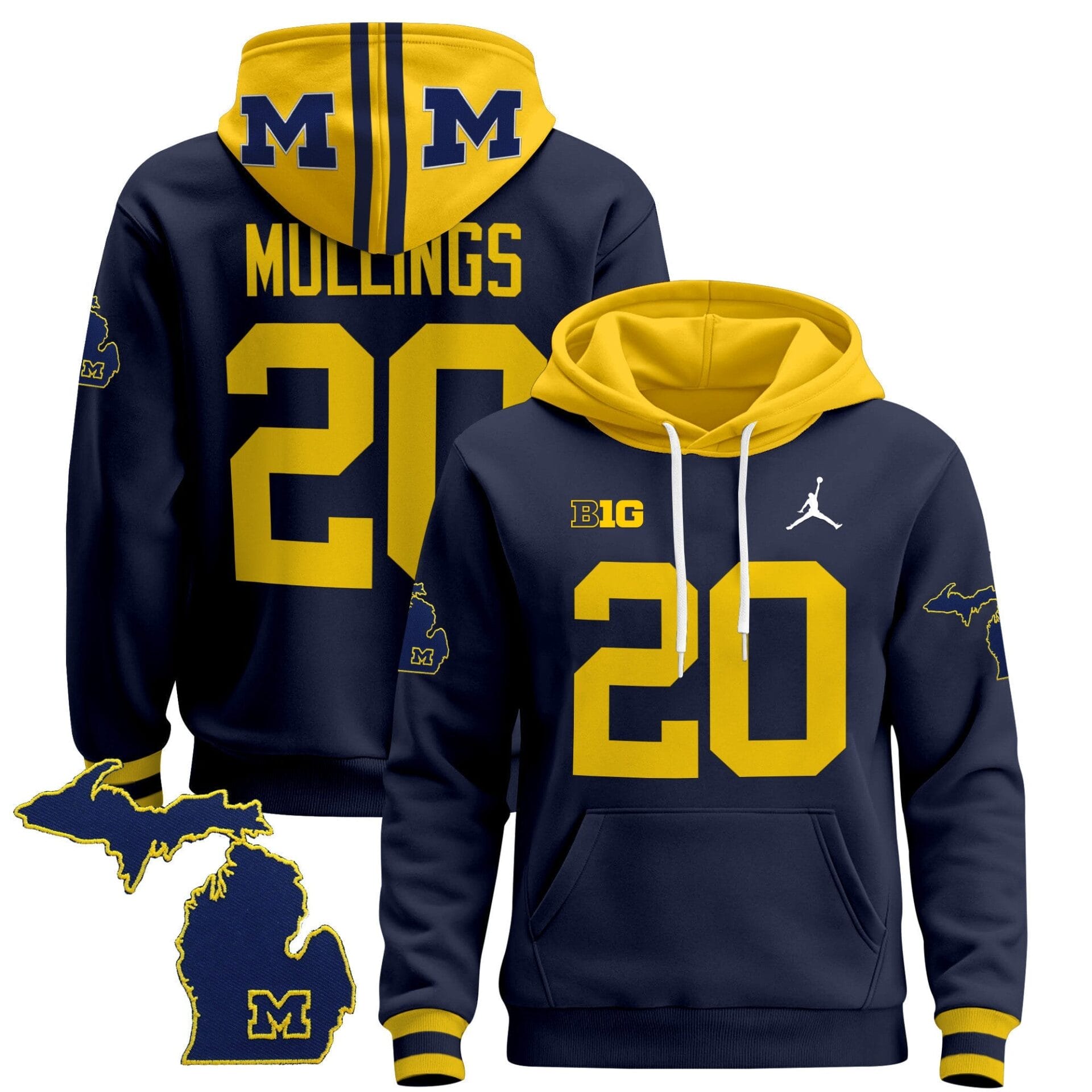 Michigan Wolverines 2024 Pullover Hoodie - All Stitched - Image 20
