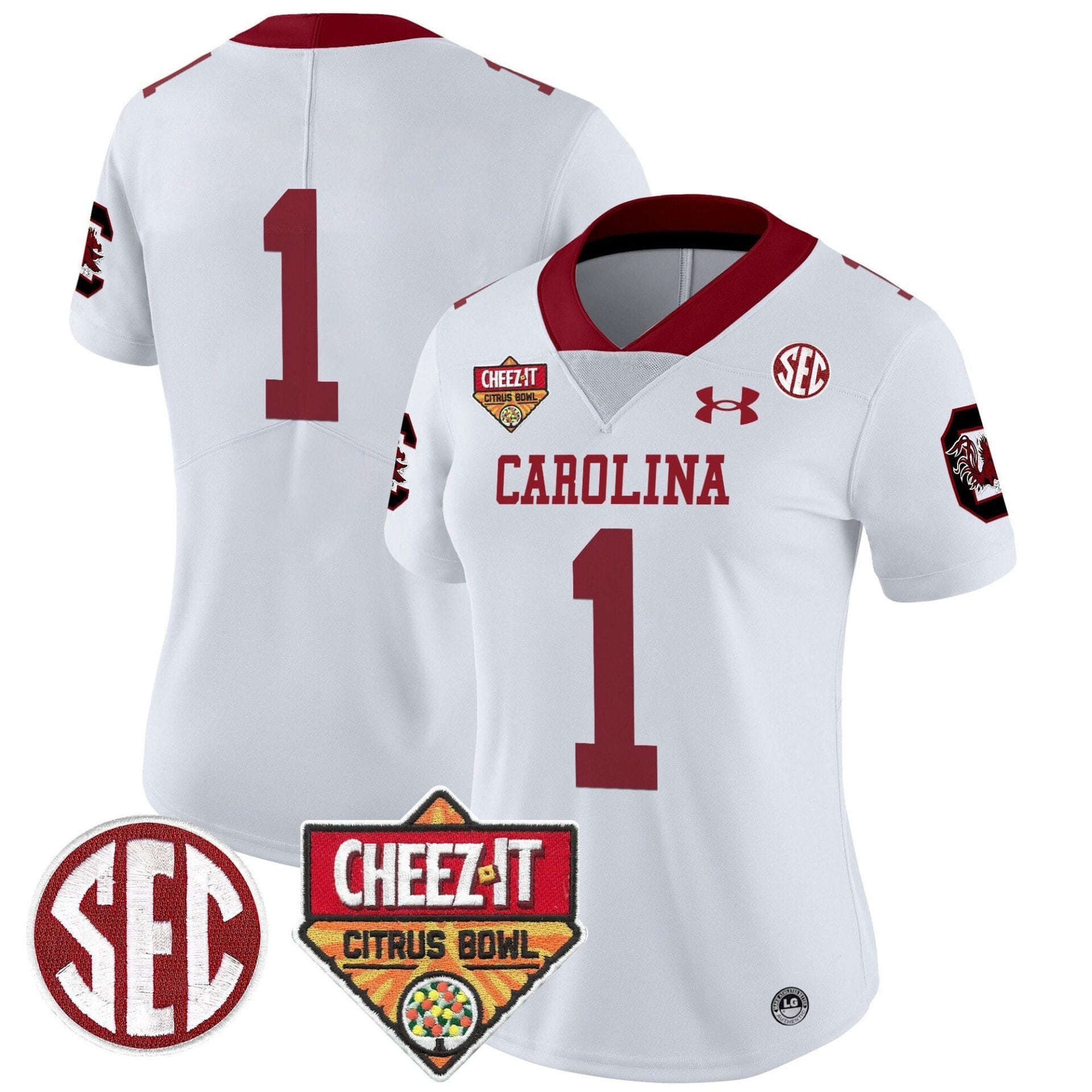 South Carolina Gamecocks 1980 Throwback Cheez-It Citrus Bowl Patch Vapor Limited Jersey - All Stitched - Image 19