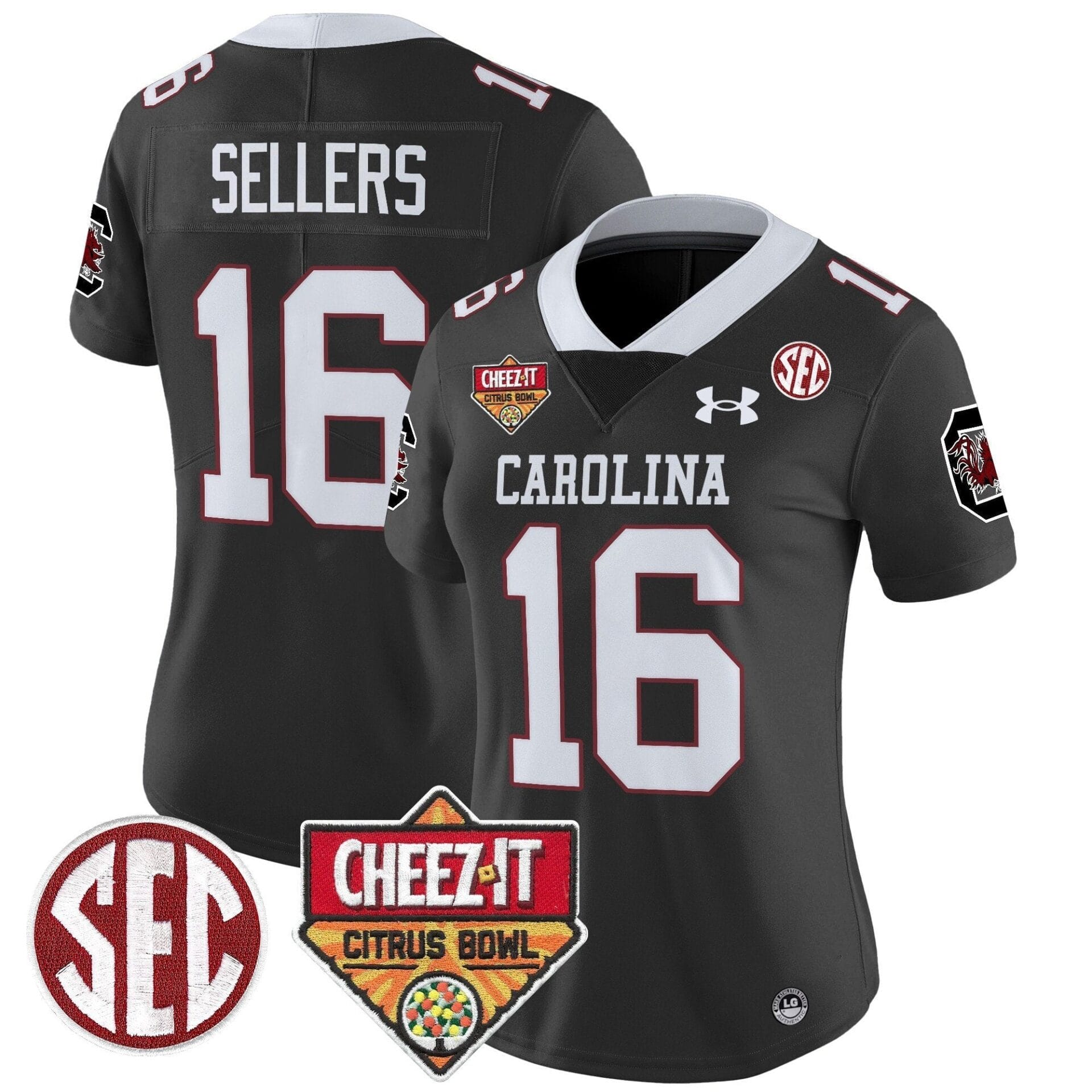 South Carolina Gamecocks 1980 Throwback Cheez-It Citrus Bowl Patch Vapor Limited Jersey - All Stitched - Image 5