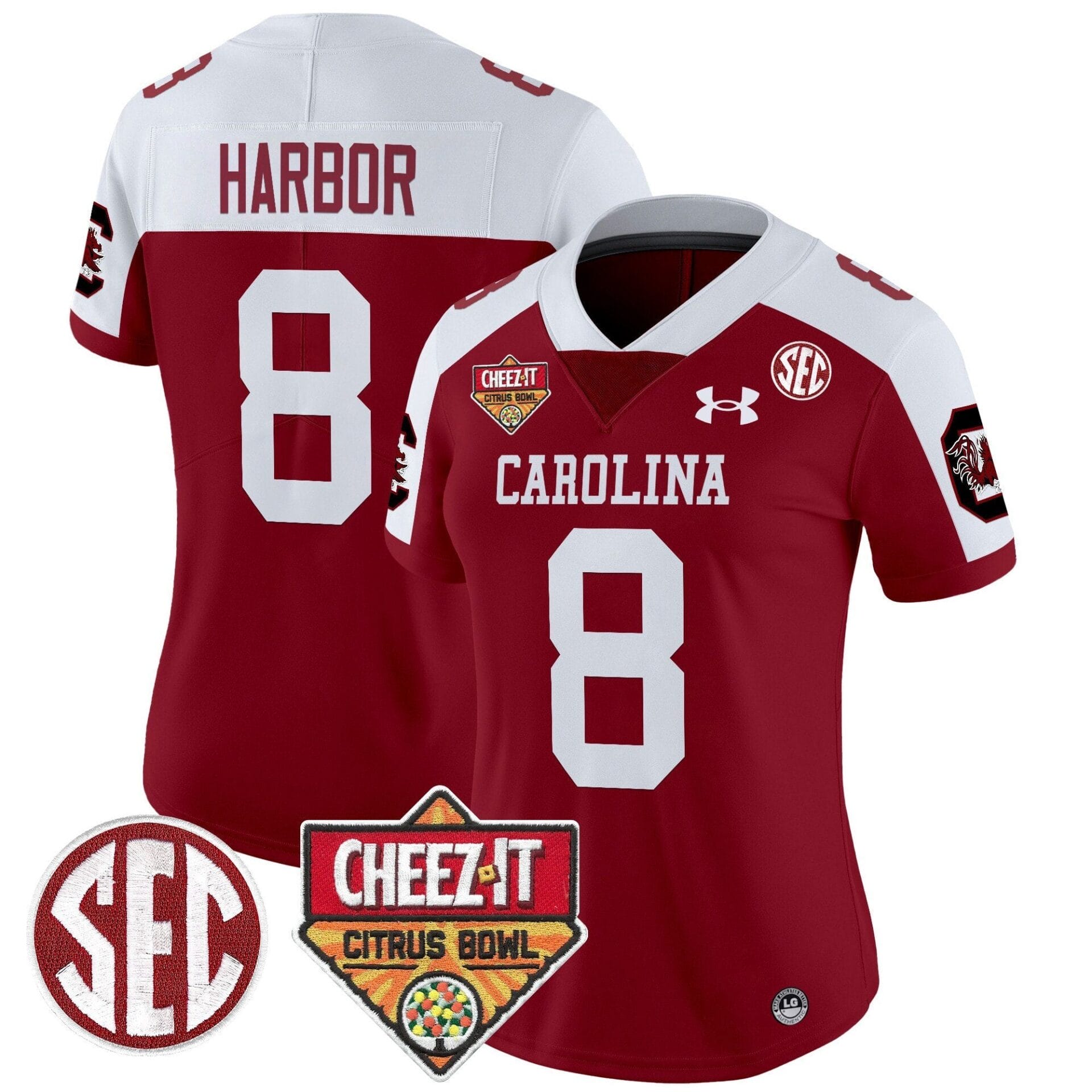South Carolina Gamecocks 1980 Throwback Cheez-It Citrus Bowl Patch Vapor Limited Jersey - All Stitched - Image 24