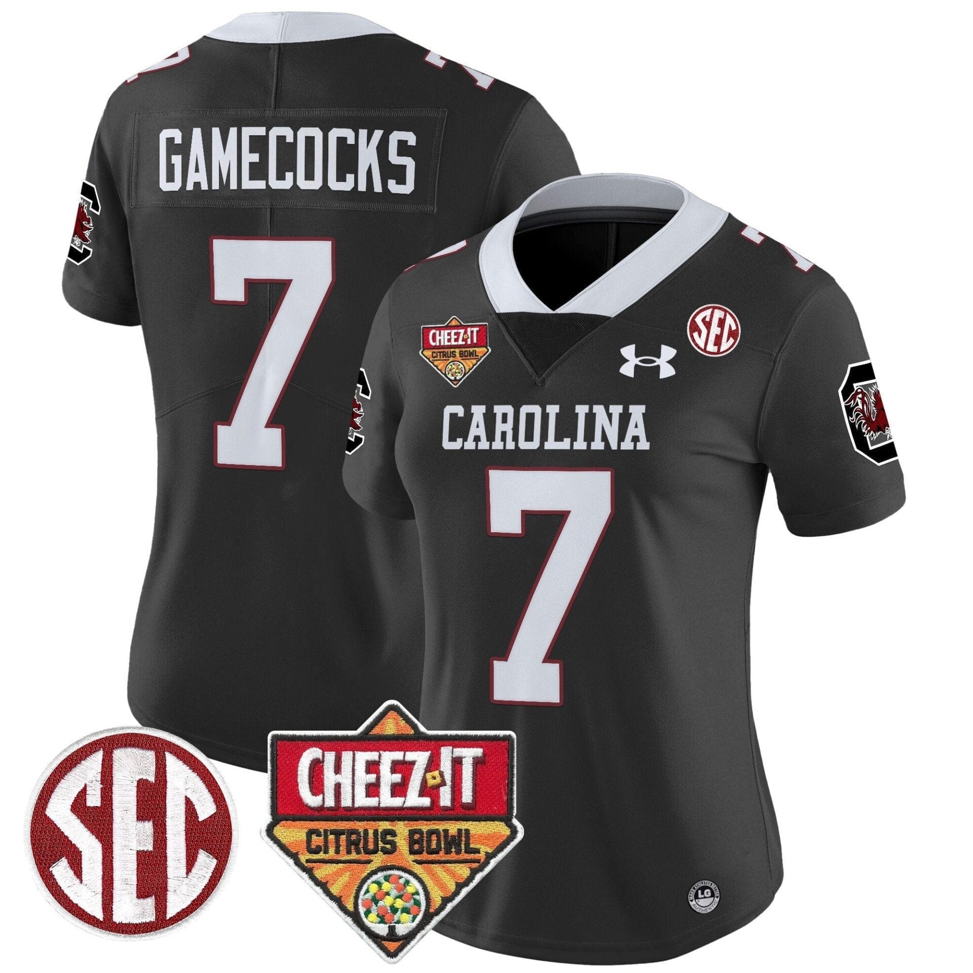 South Carolina Gamecocks 1980 Throwback Cheez-It Citrus Bowl Patch Vapor Limited Jersey - All Stitched - Image 9
