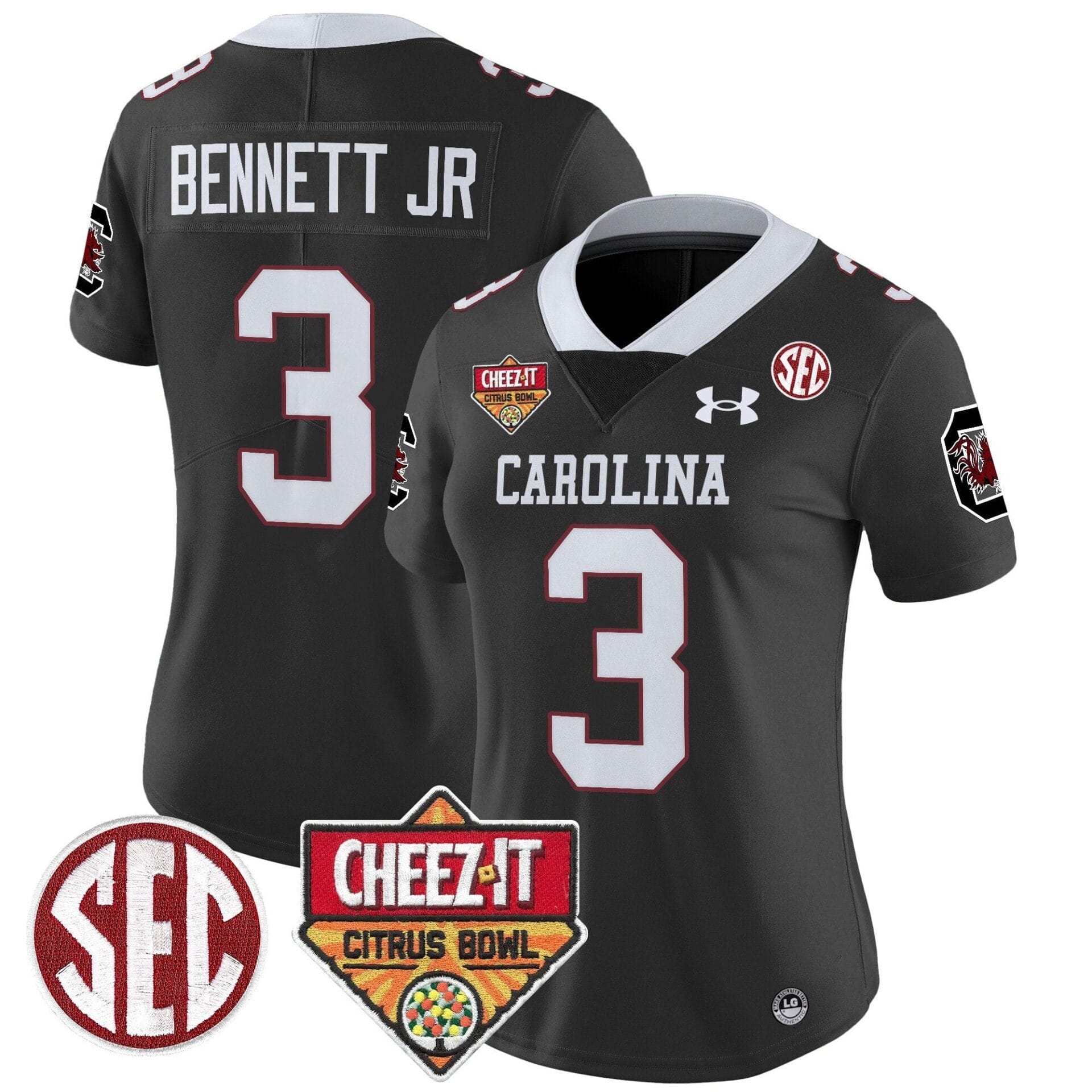 South Carolina Gamecocks 1980 Throwback Cheez-It Citrus Bowl Patch Vapor Limited Jersey - All Stitched - Image 7