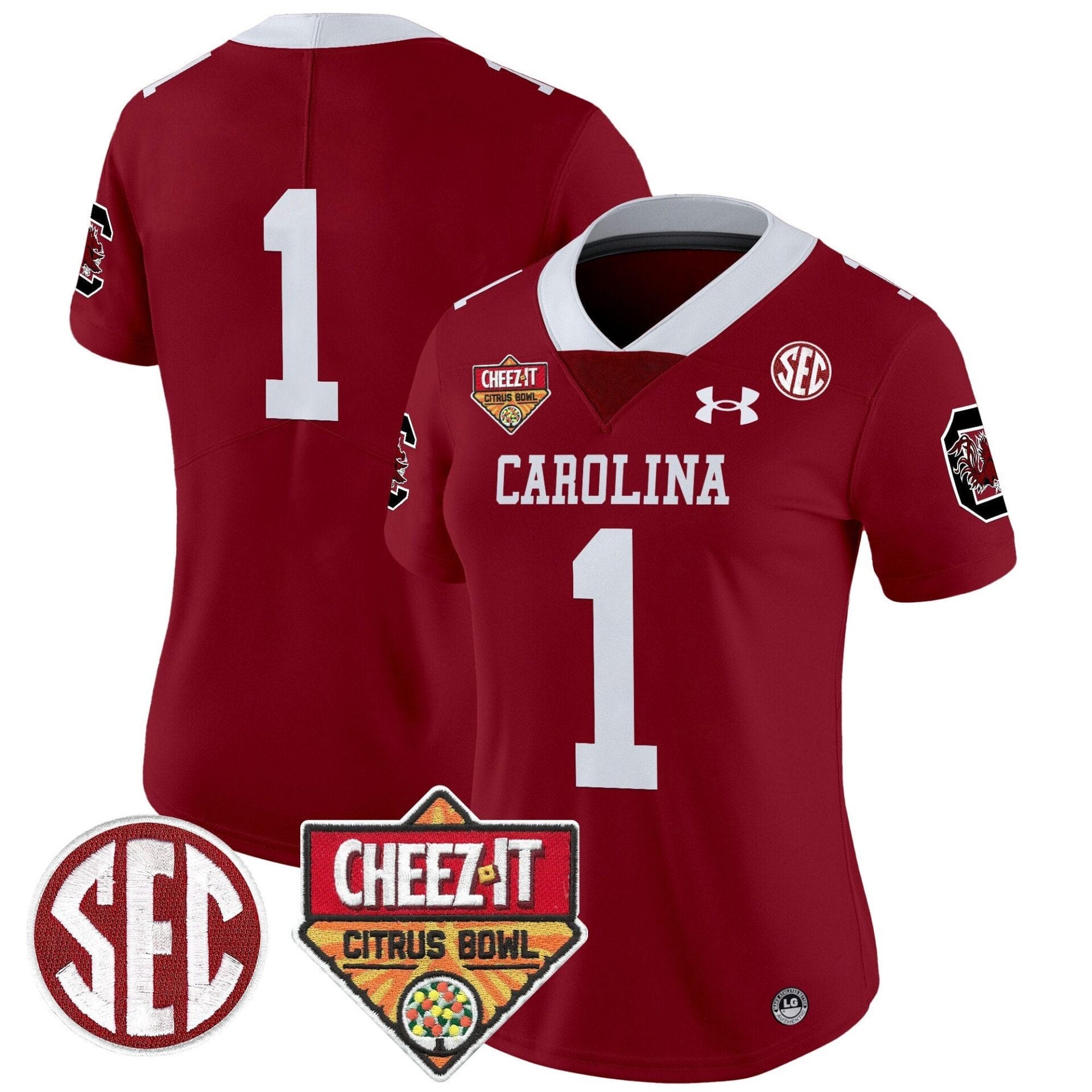South Carolina Gamecocks 1980 Throwback Cheez-It Citrus Bowl Patch Vapor Limited Jersey - All Stitched - Image 3