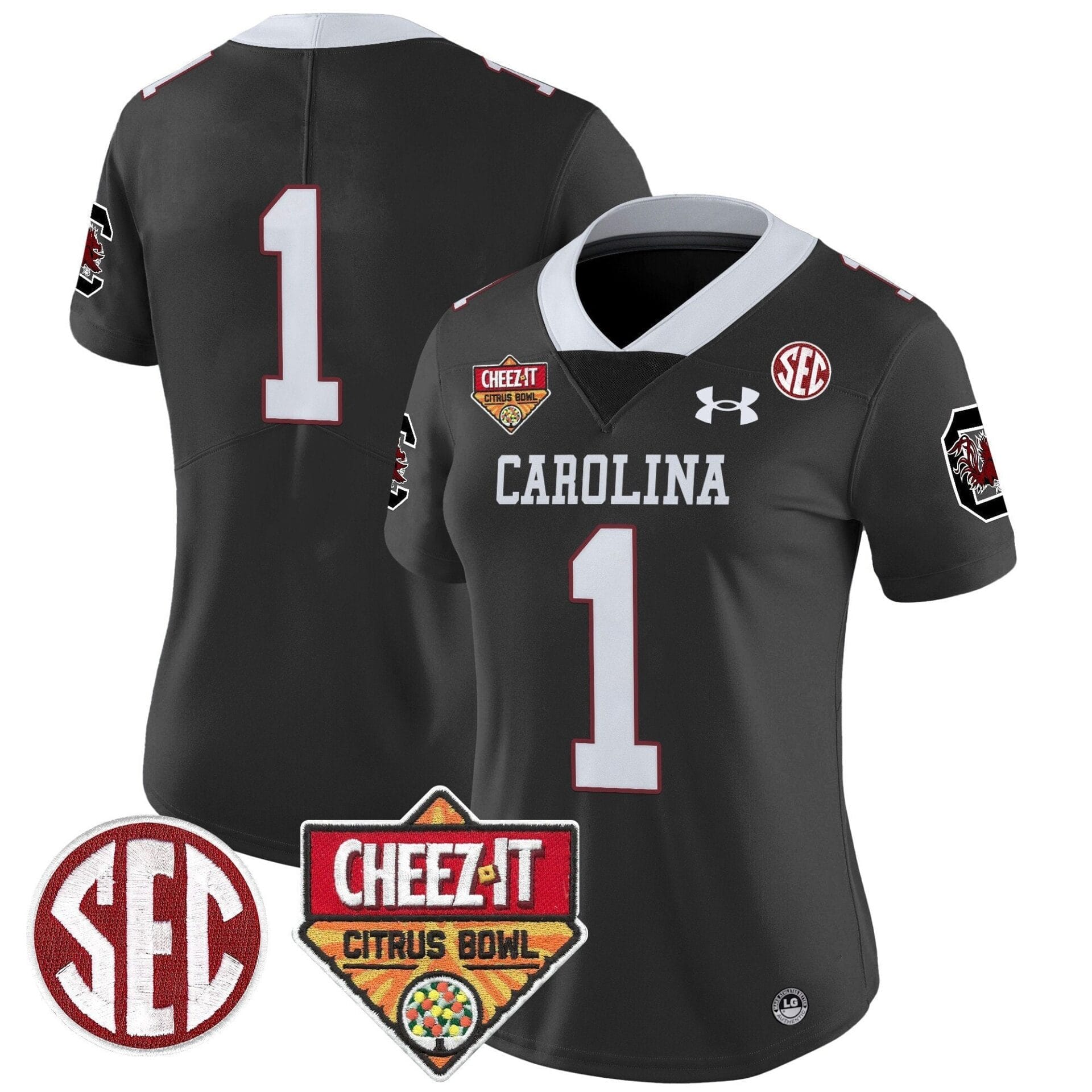 South Carolina Gamecocks 1980 Throwback Cheez-It Citrus Bowl Patch Vapor Limited Jersey - All Stitched - Image 11