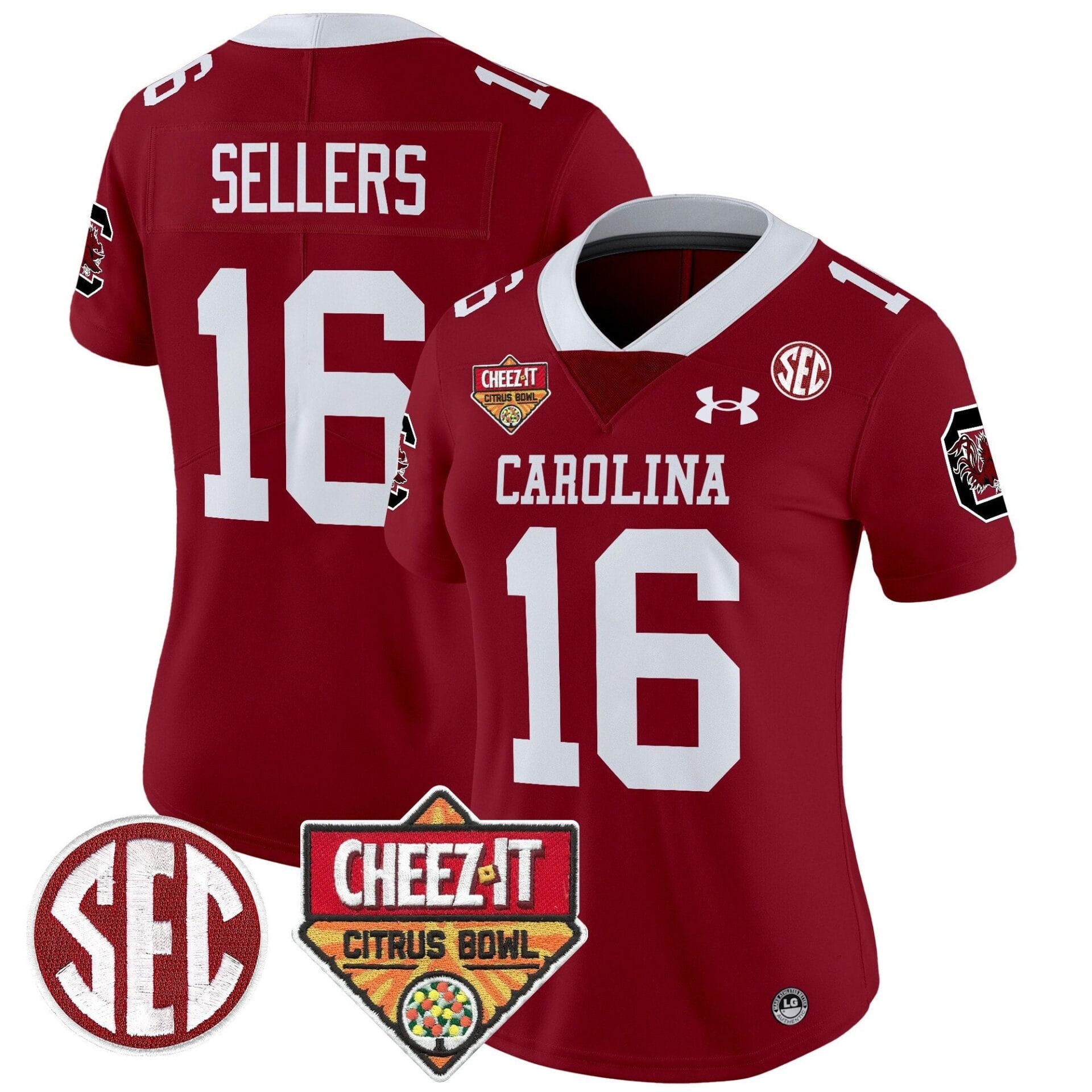 South Carolina Gamecocks 1980 Throwback Cheez-It Citrus Bowl Patch Vapor Limited Jersey - All Stitched - Image 36