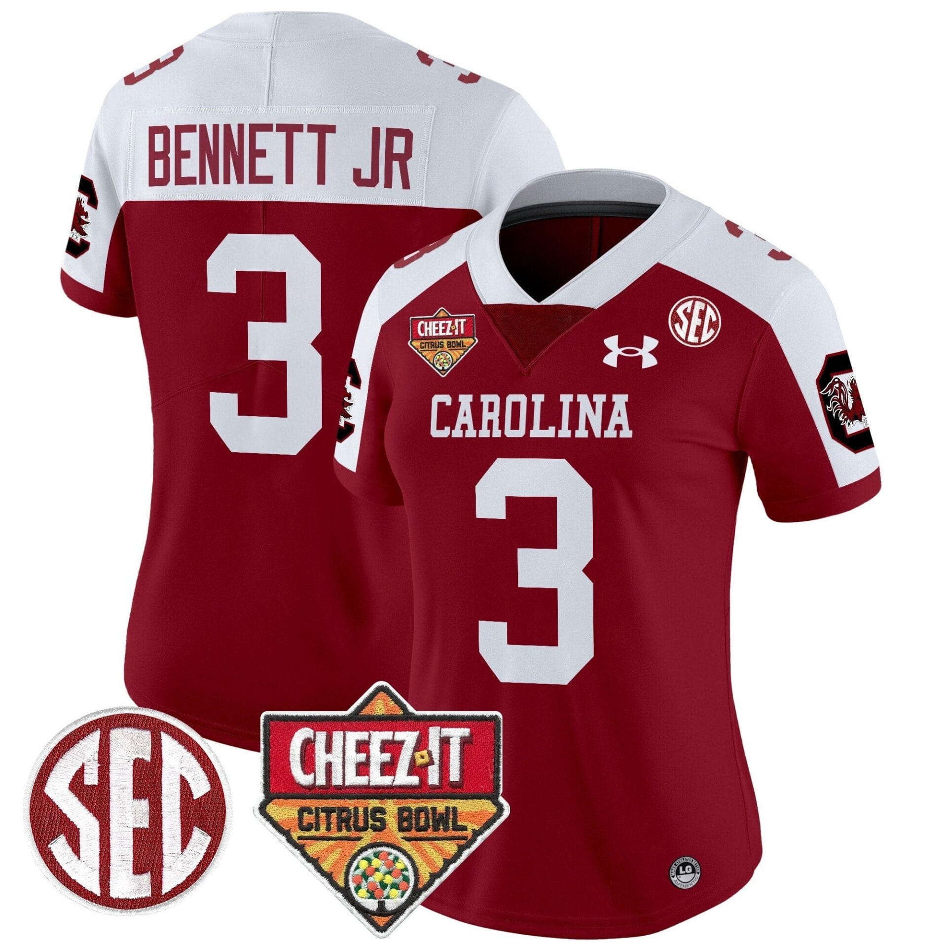 South Carolina Gamecocks 1980 Throwback Cheez-It Citrus Bowl Patch Vapor Limited Jersey - All Stitched - Image 23