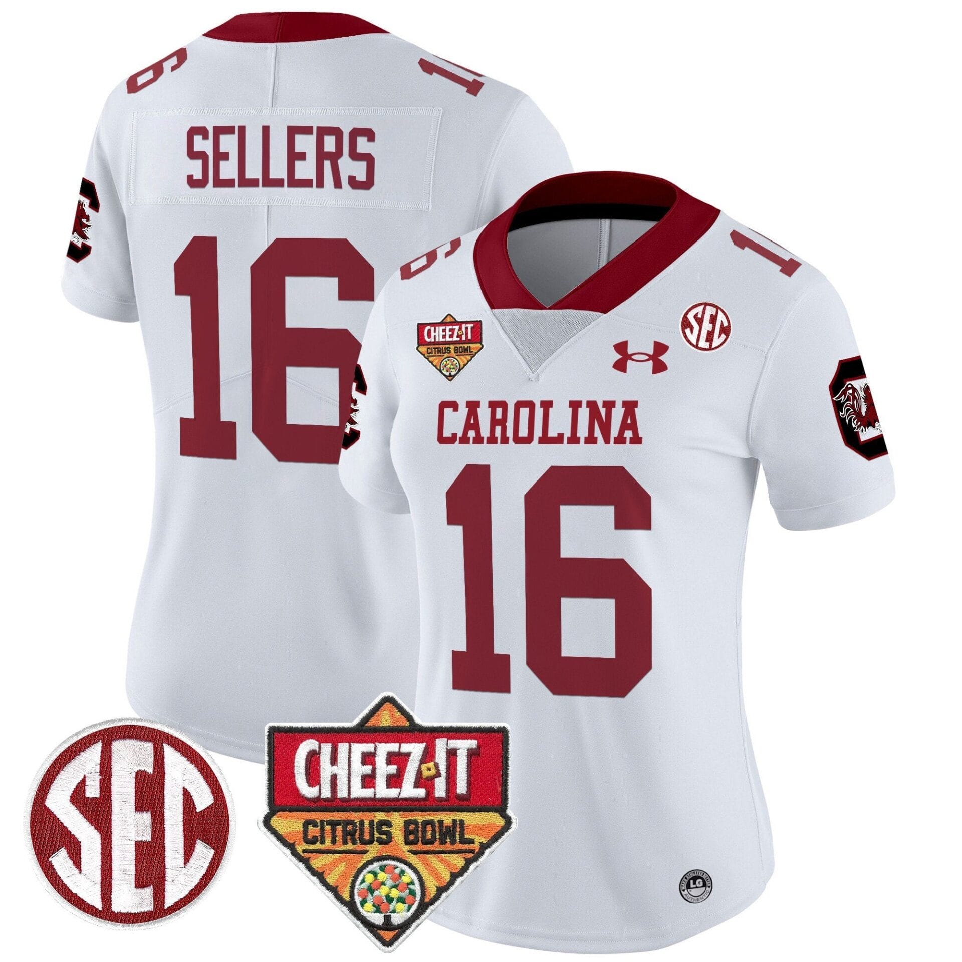 South Carolina Gamecocks 1980 Throwback Cheez-It Citrus Bowl Patch Vapor Limited Jersey - All Stitched - Image 13