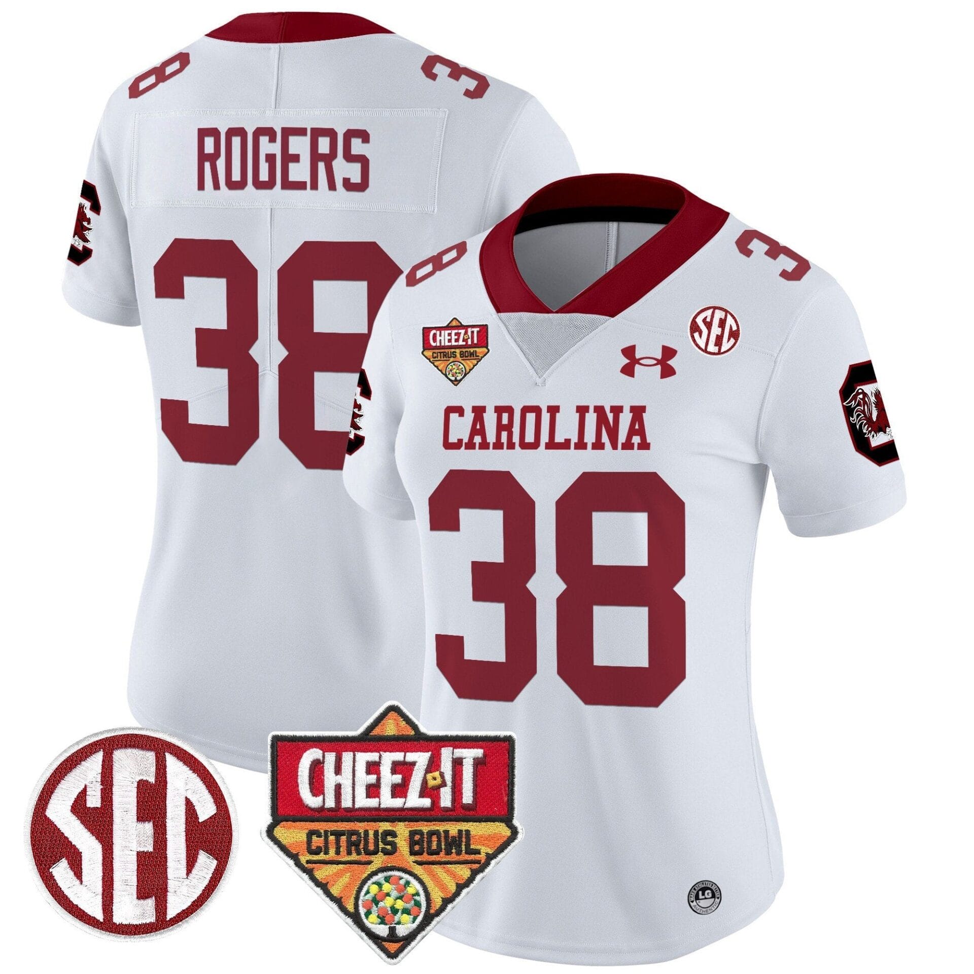 South Carolina Gamecocks 1980 Throwback Cheez-It Citrus Bowl Patch Vapor Limited Jersey - All Stitched - Image 12