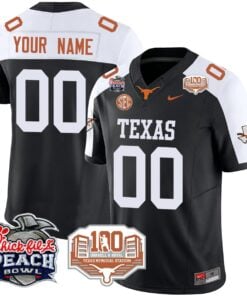 Custom Texas Longhorns 2024 Chick-fil-A Peach Bowl Jersey - All Stitched
