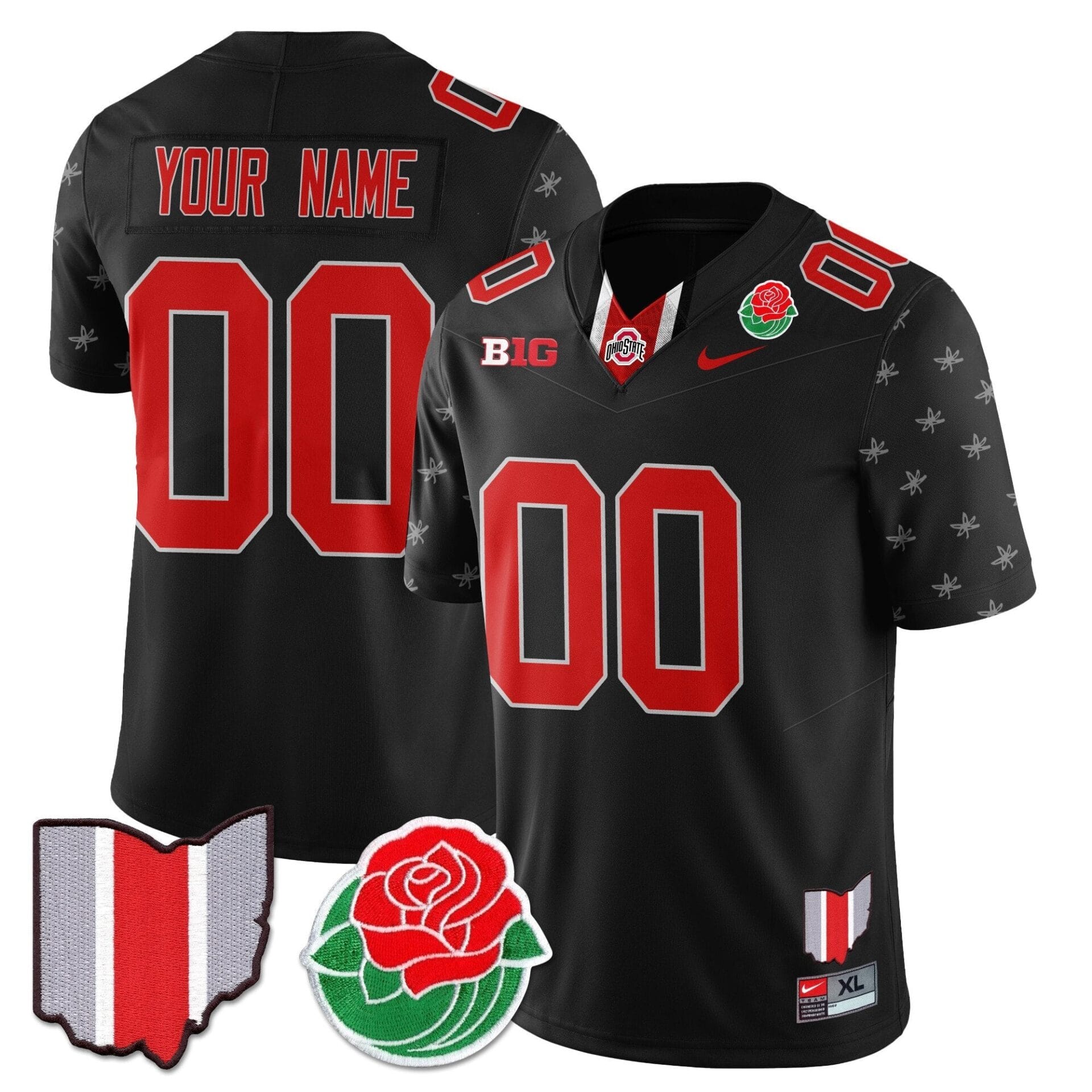Custom Ohio State Buckeyes 2024 Rose Bowl Jersey - All Stitched - Image 2