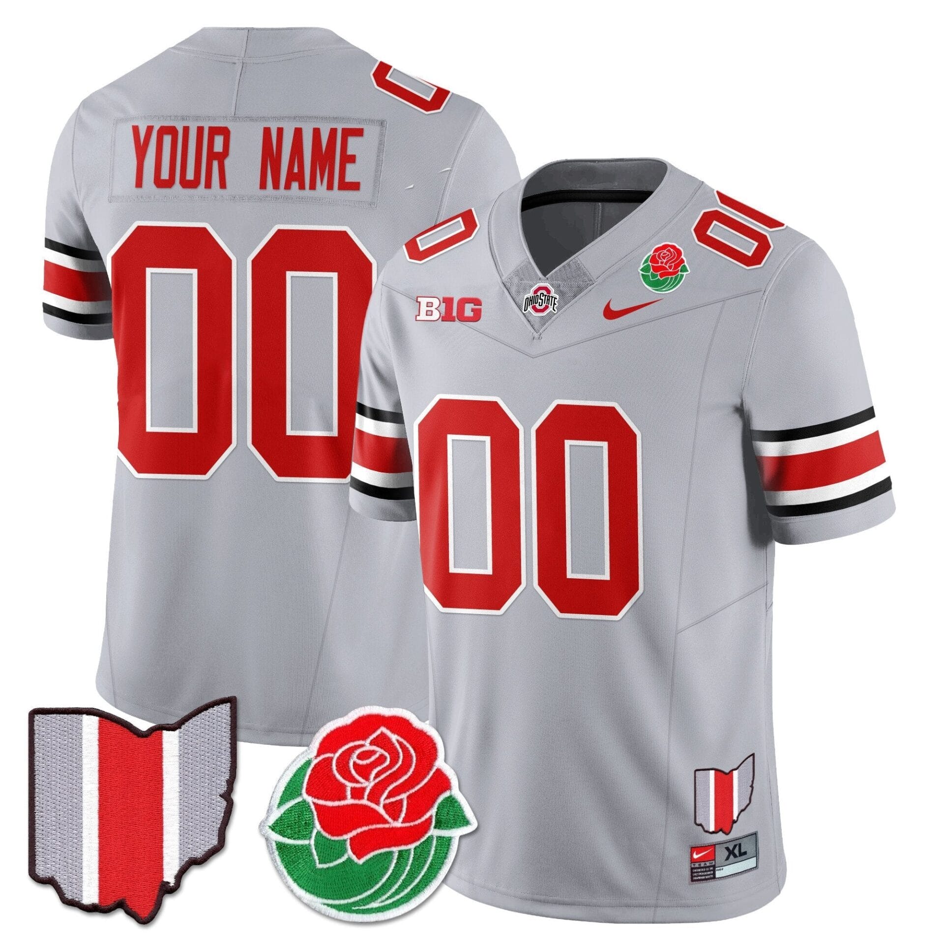 Custom Ohio State Buckeyes 2024 Rose Bowl Jersey - All Stitched - Image 5