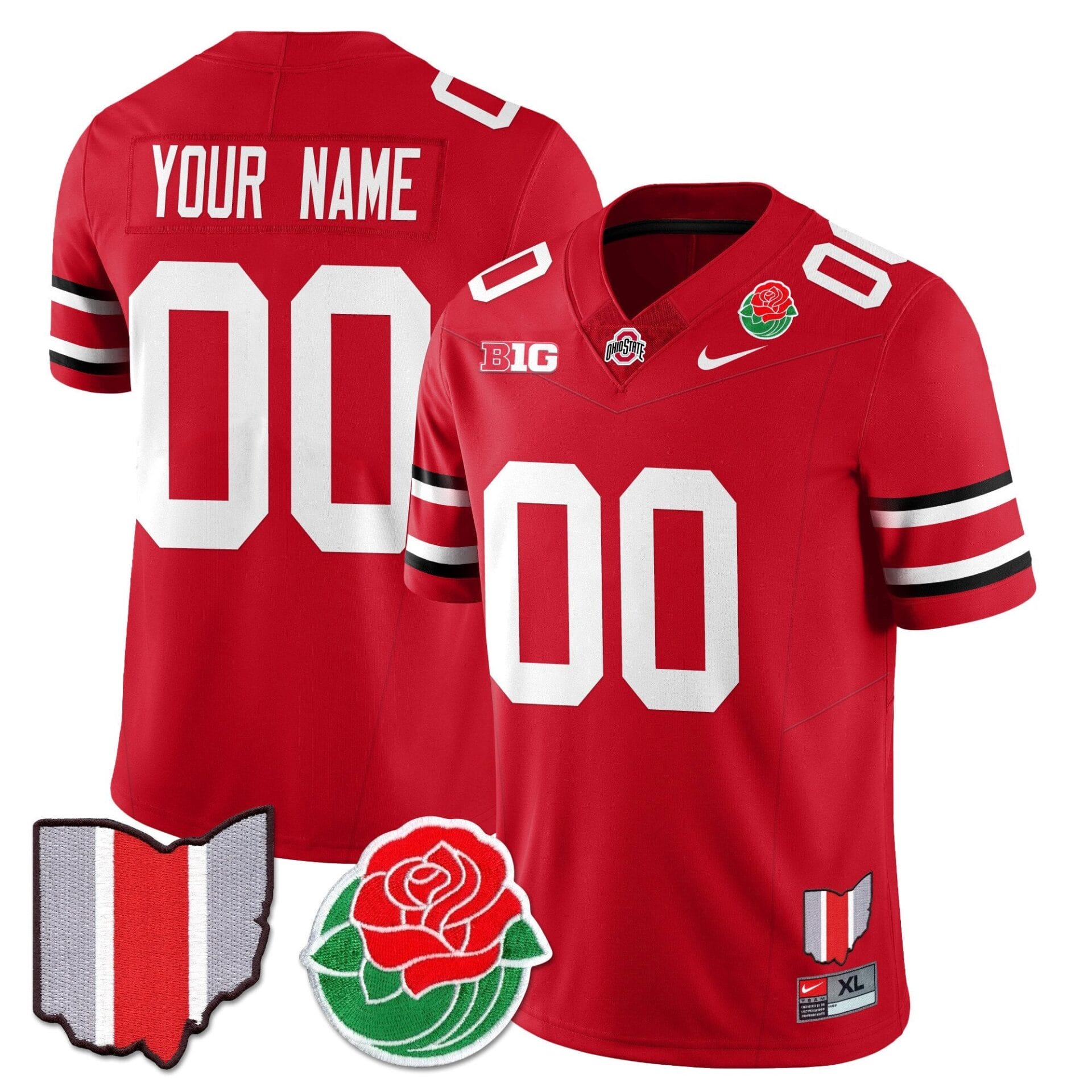 Custom Ohio State Buckeyes 2024 Rose Bowl Jersey - All Stitched - Image 6