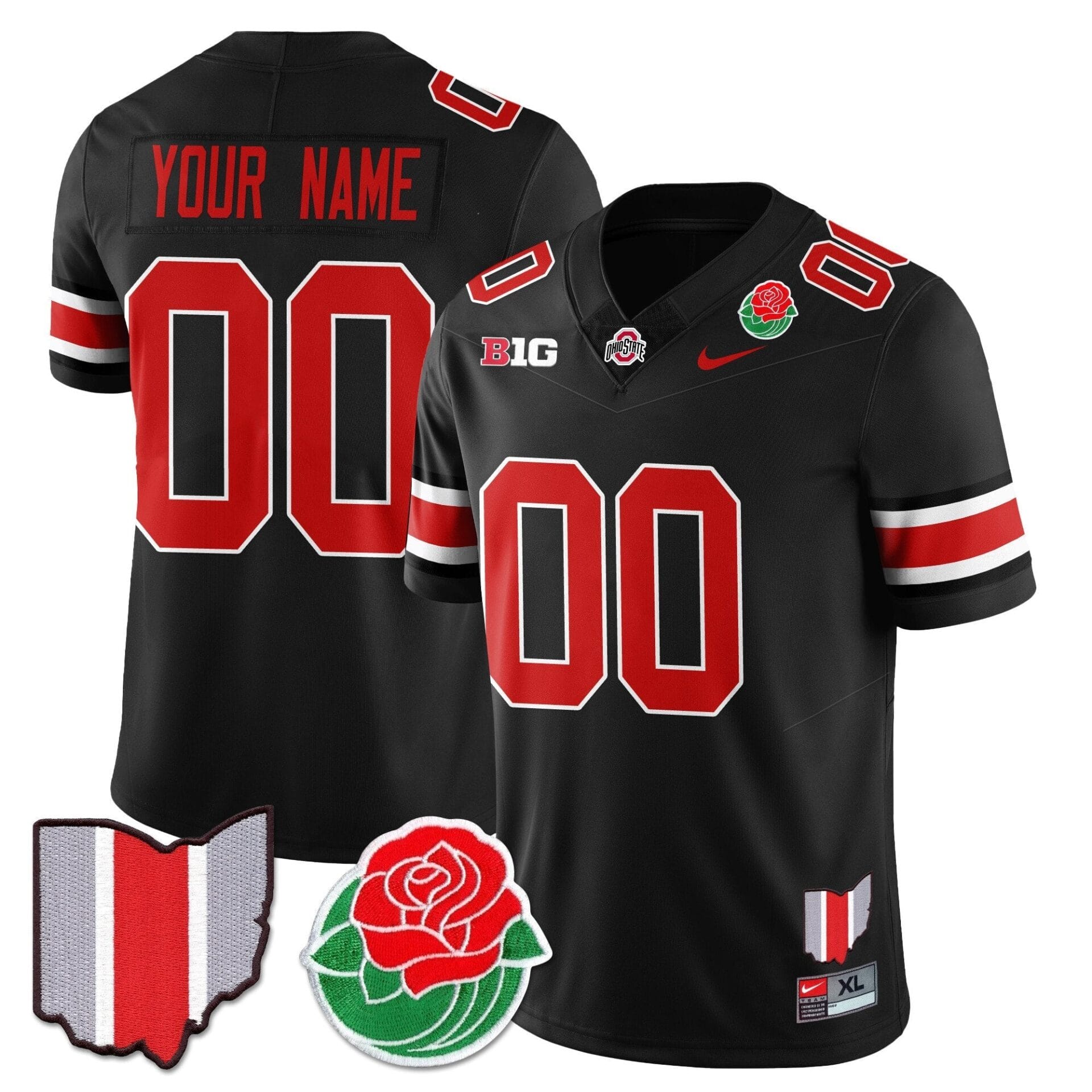 Custom Ohio State Buckeyes 2024 Rose Bowl Jersey - All Stitched - Image 4