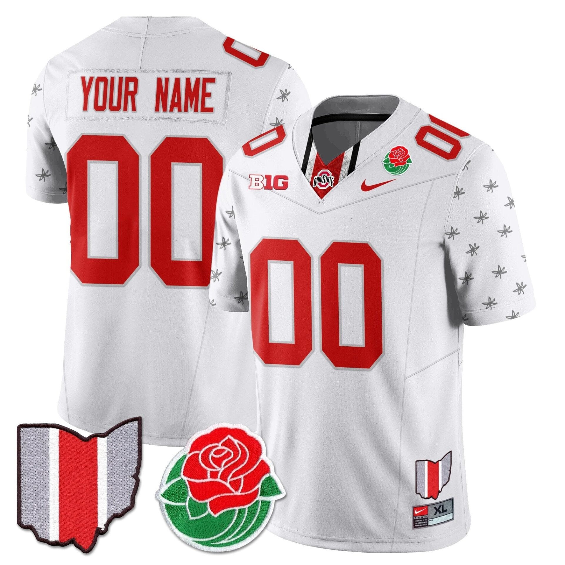 Custom Ohio State Buckeyes 2024 Rose Bowl Jersey - All Stitched - Image 3