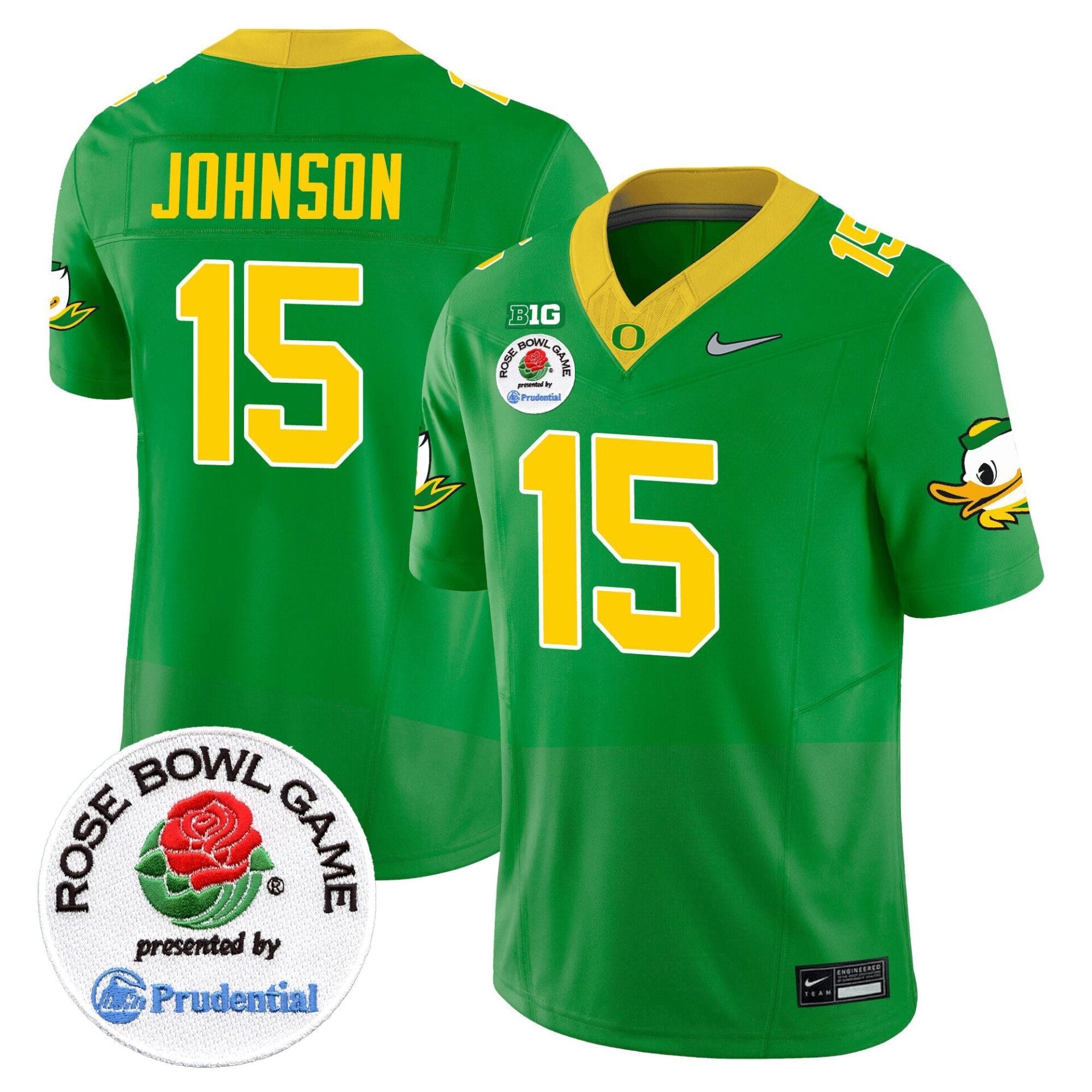 Oregon Ducks Rose Bowl Patch Vapor Limited Jersey V2 - All Stitched - Image 9