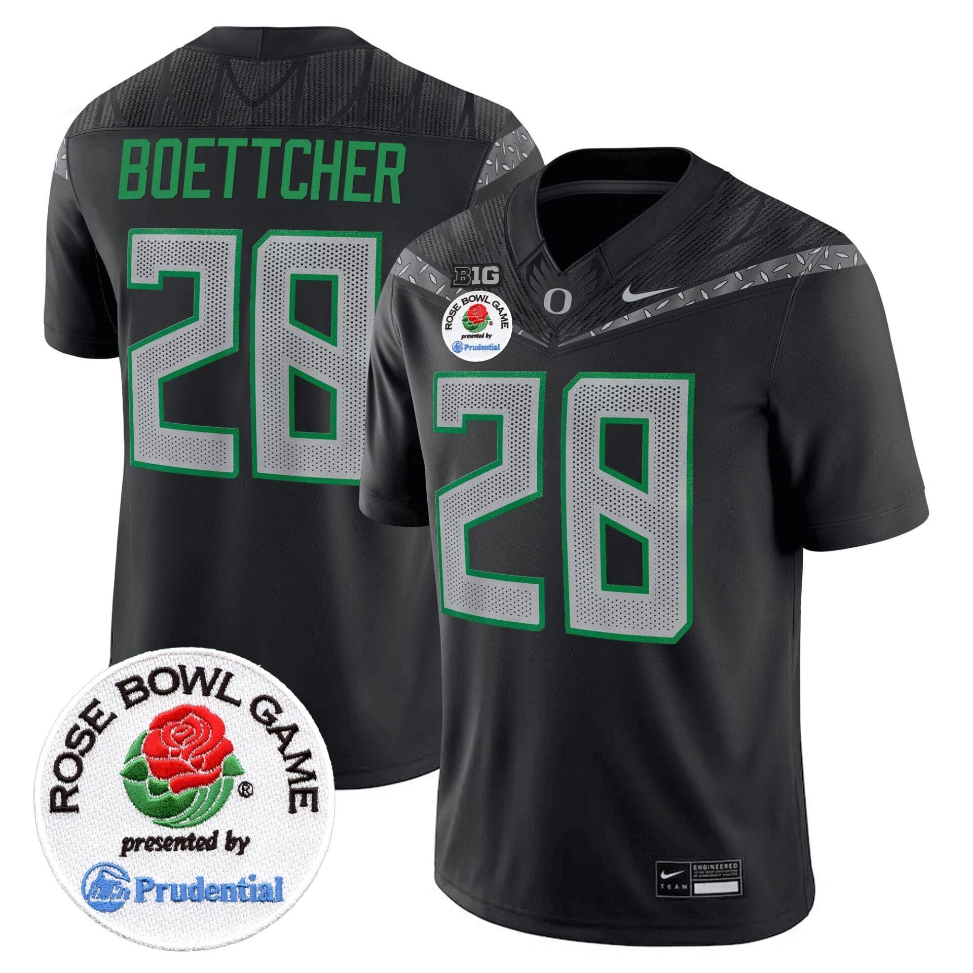 Oregon Ducks Rose Bowl Patch Vapor Limited Jersey V2 - All Stitched - Image 6