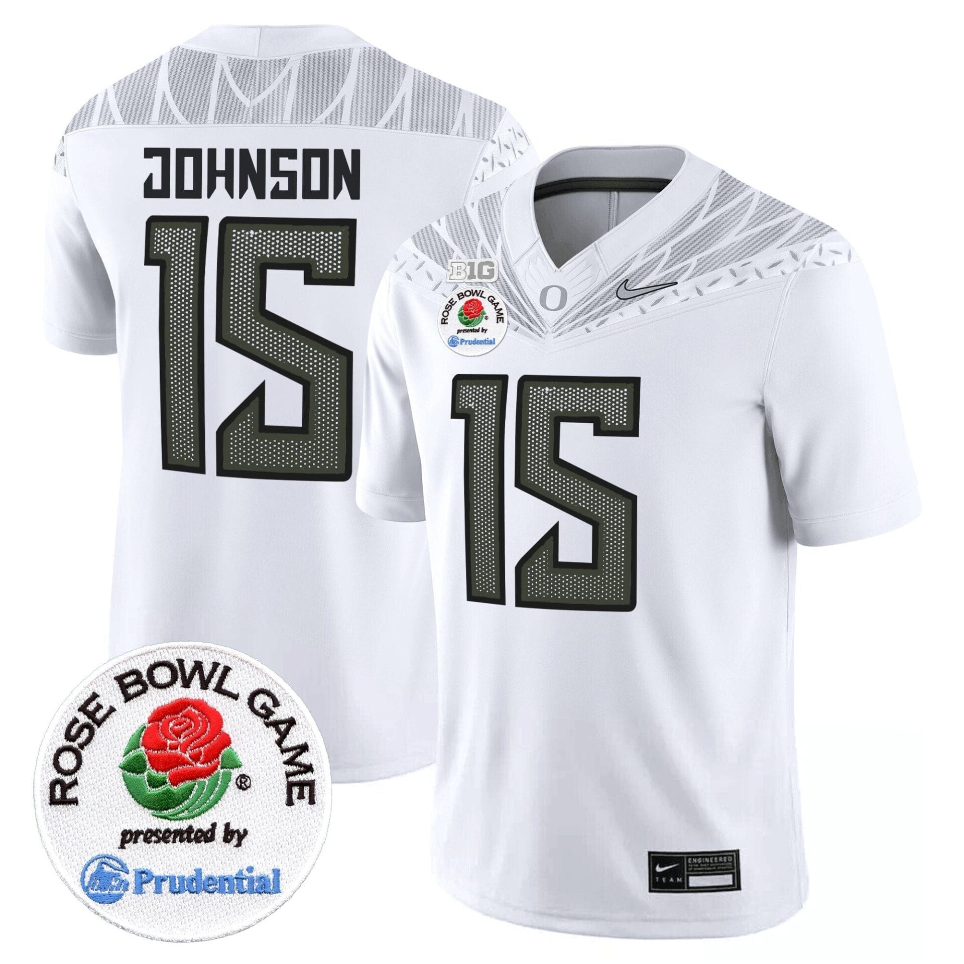 Oregon Ducks Rose Bowl Patch Vapor Limited Jersey V2 - All Stitched - Image 16