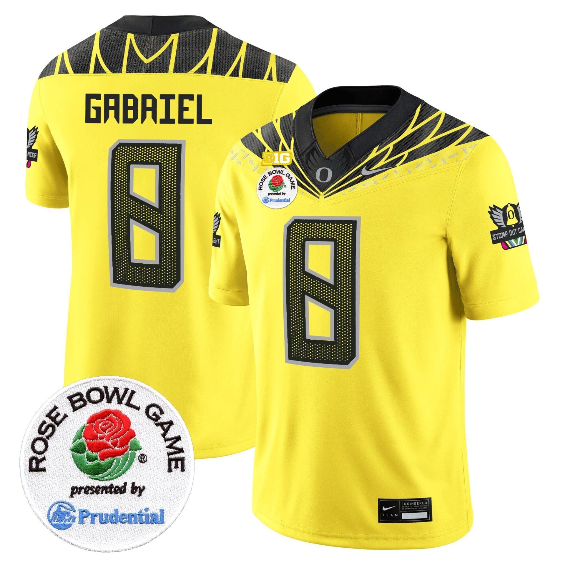 Oregon Ducks Rose Bowl Patch Vapor Limited Jersey V2 - All Stitched - Image 22