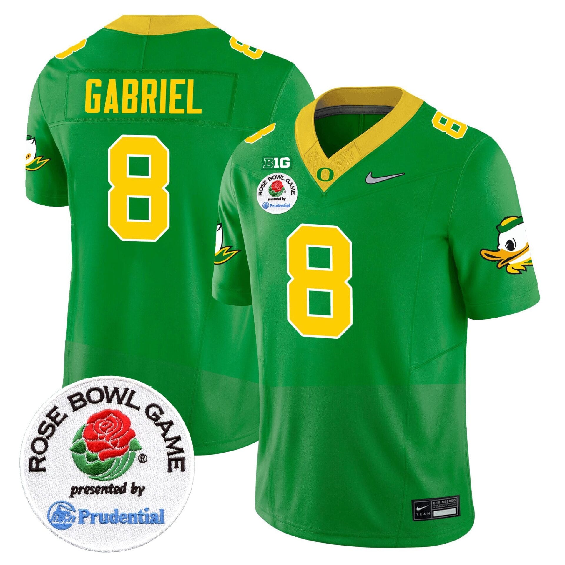 Oregon Ducks Rose Bowl Patch Vapor Limited Jersey V2 - All Stitched - Image 8