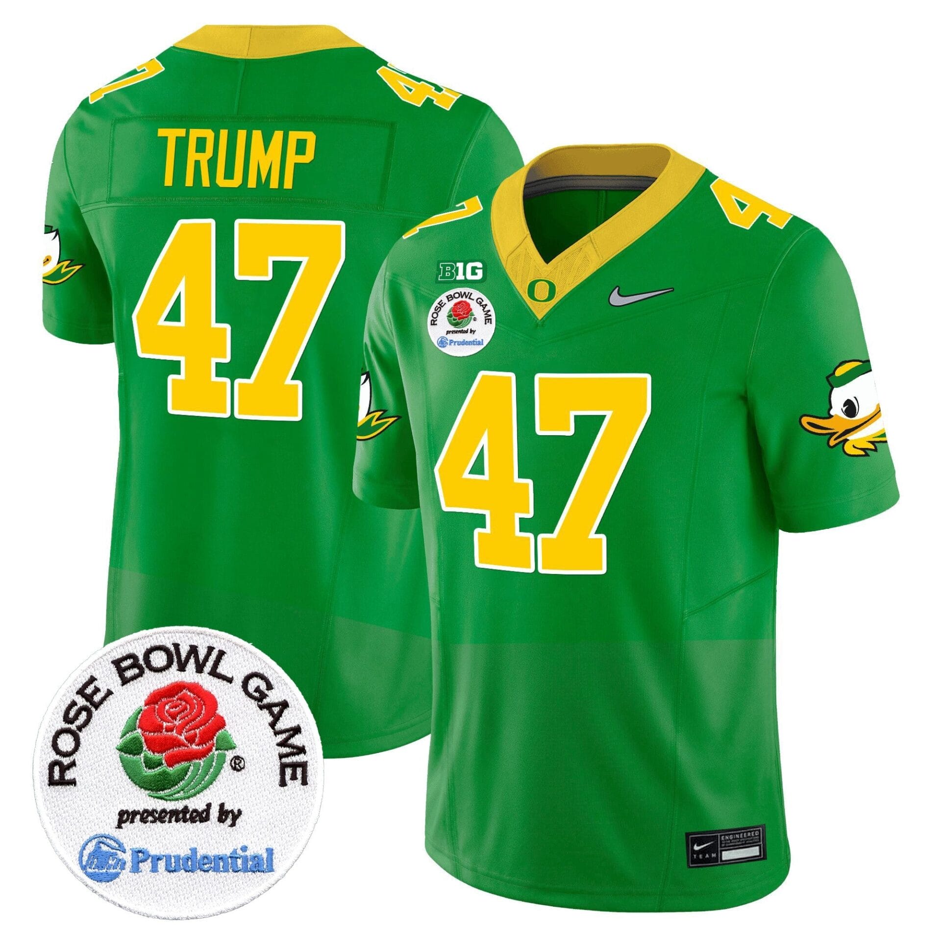 Oregon Ducks Rose Bowl Patch Vapor Limited Jersey V2 - All Stitched - Image 14