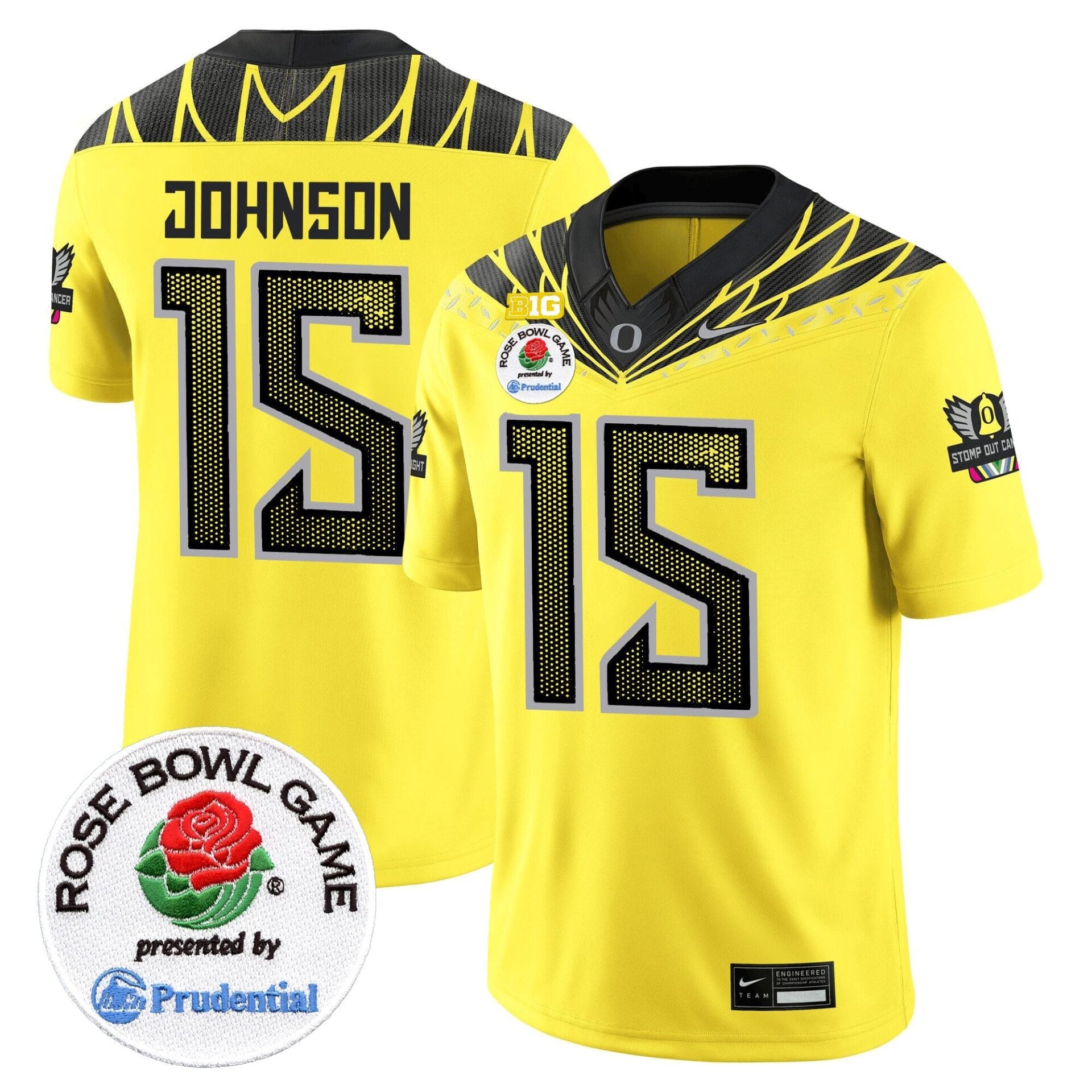 Oregon Ducks Rose Bowl Patch Vapor Limited Jersey V2 - All Stitched - Image 23