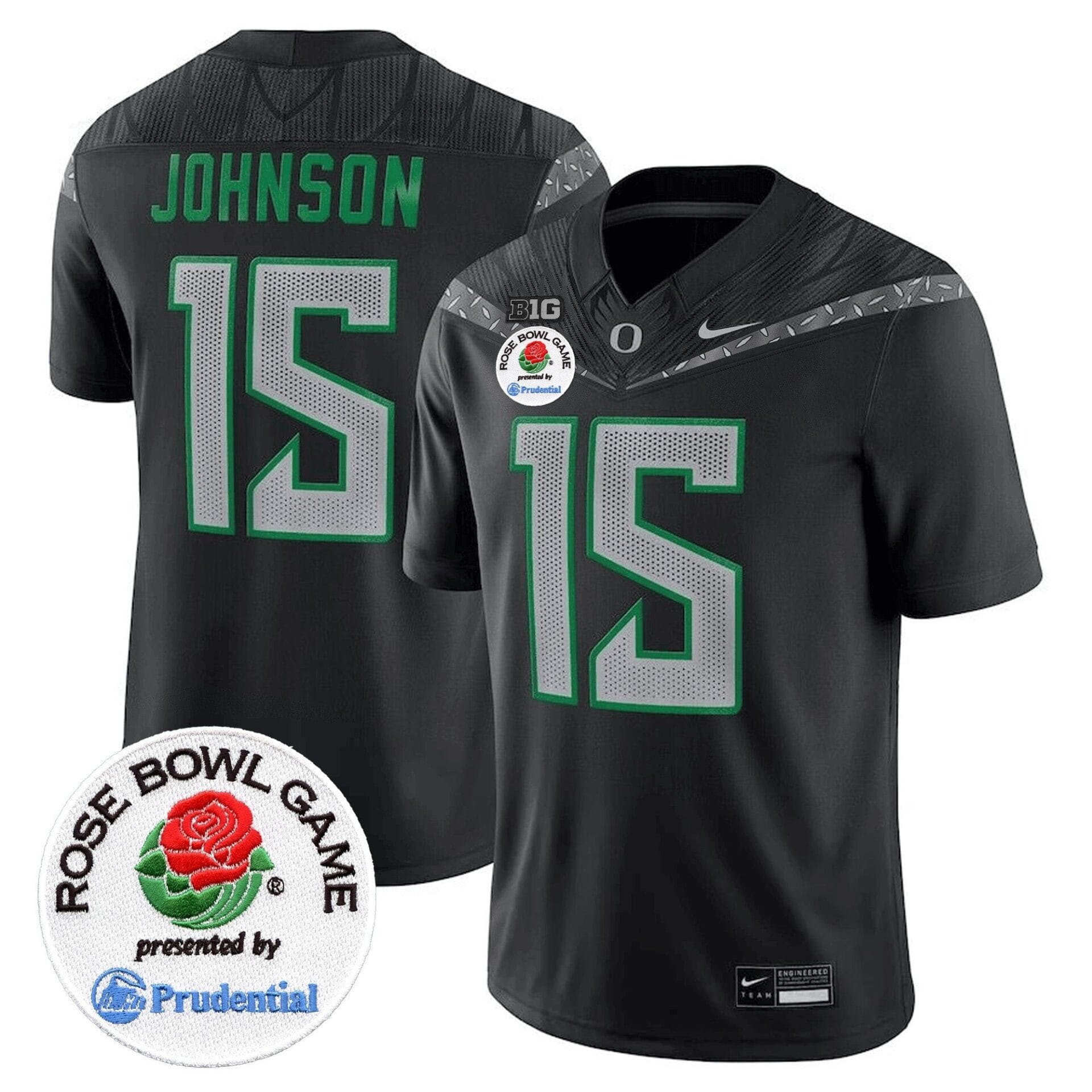 Oregon Ducks Rose Bowl Patch Vapor Limited Jersey V2 - All Stitched - Image 2