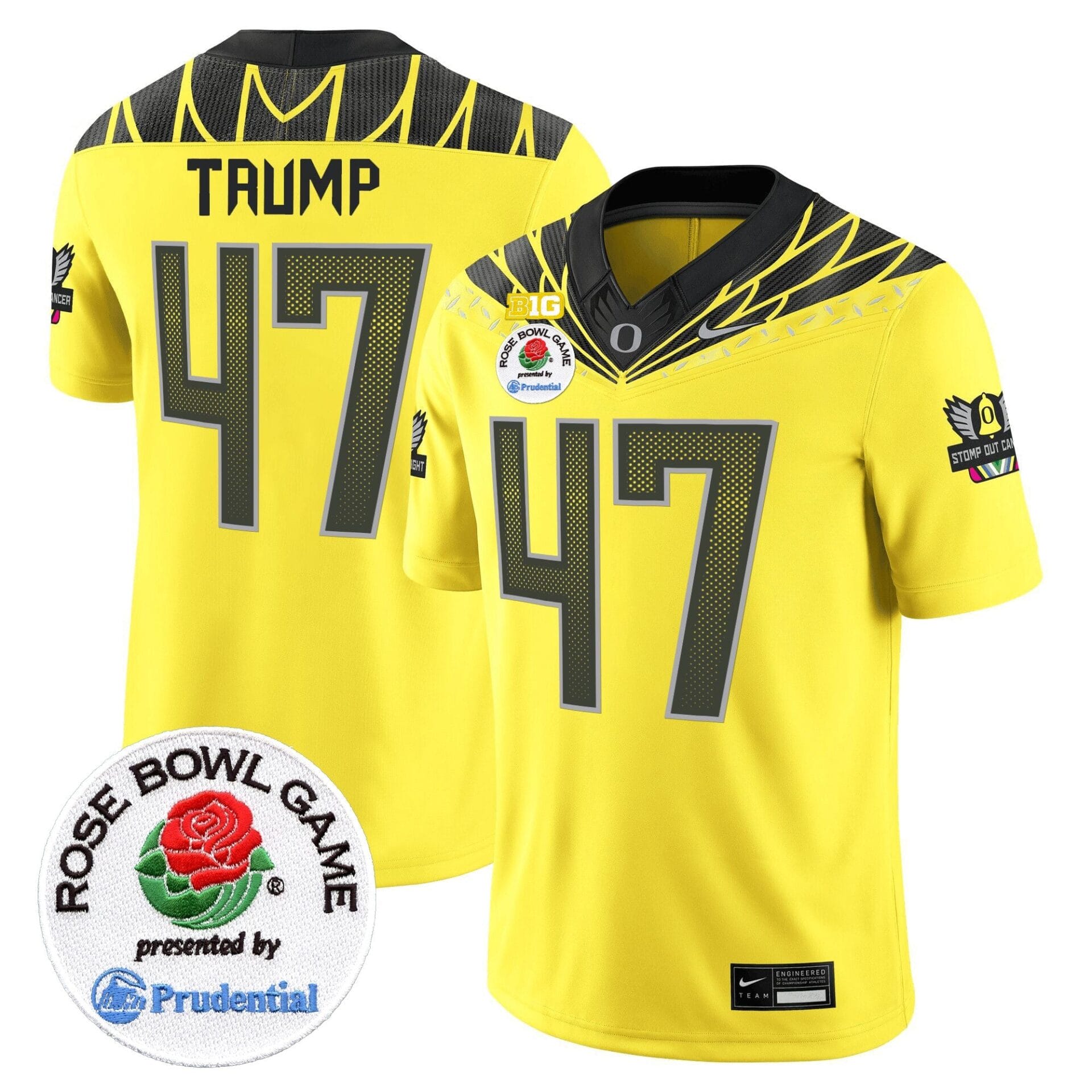 Oregon Ducks Rose Bowl Patch Vapor Limited Jersey V2 - All Stitched - Image 28