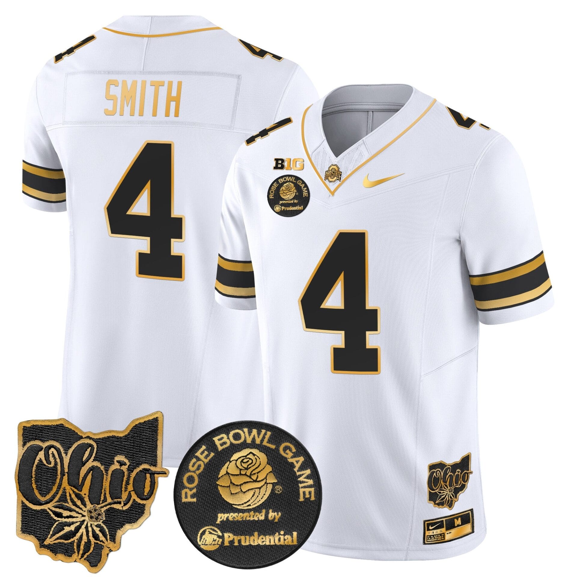 Ohio State Buckeyes Rose Bowl Gold Vapor Limited Jersey - All Stitched - Image 13