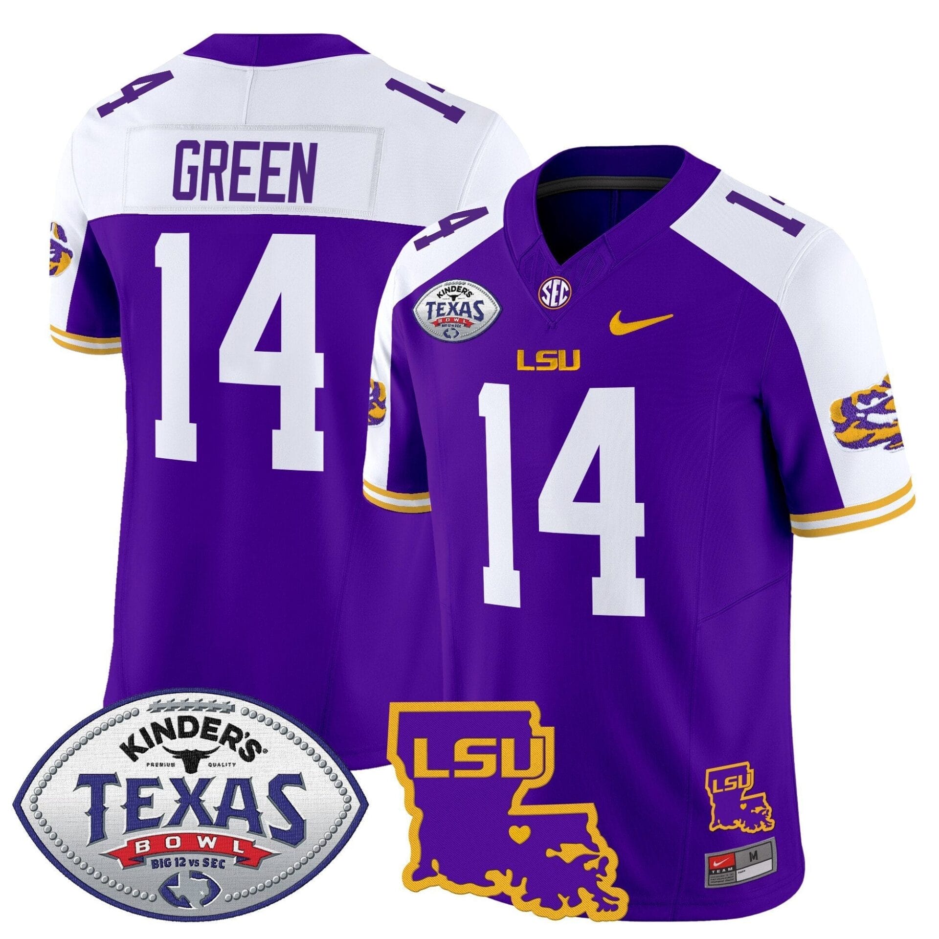 LSU Tigers 2024 Texas Bowl Patch Vapor Limited Jersey - All Stitched - Image 7